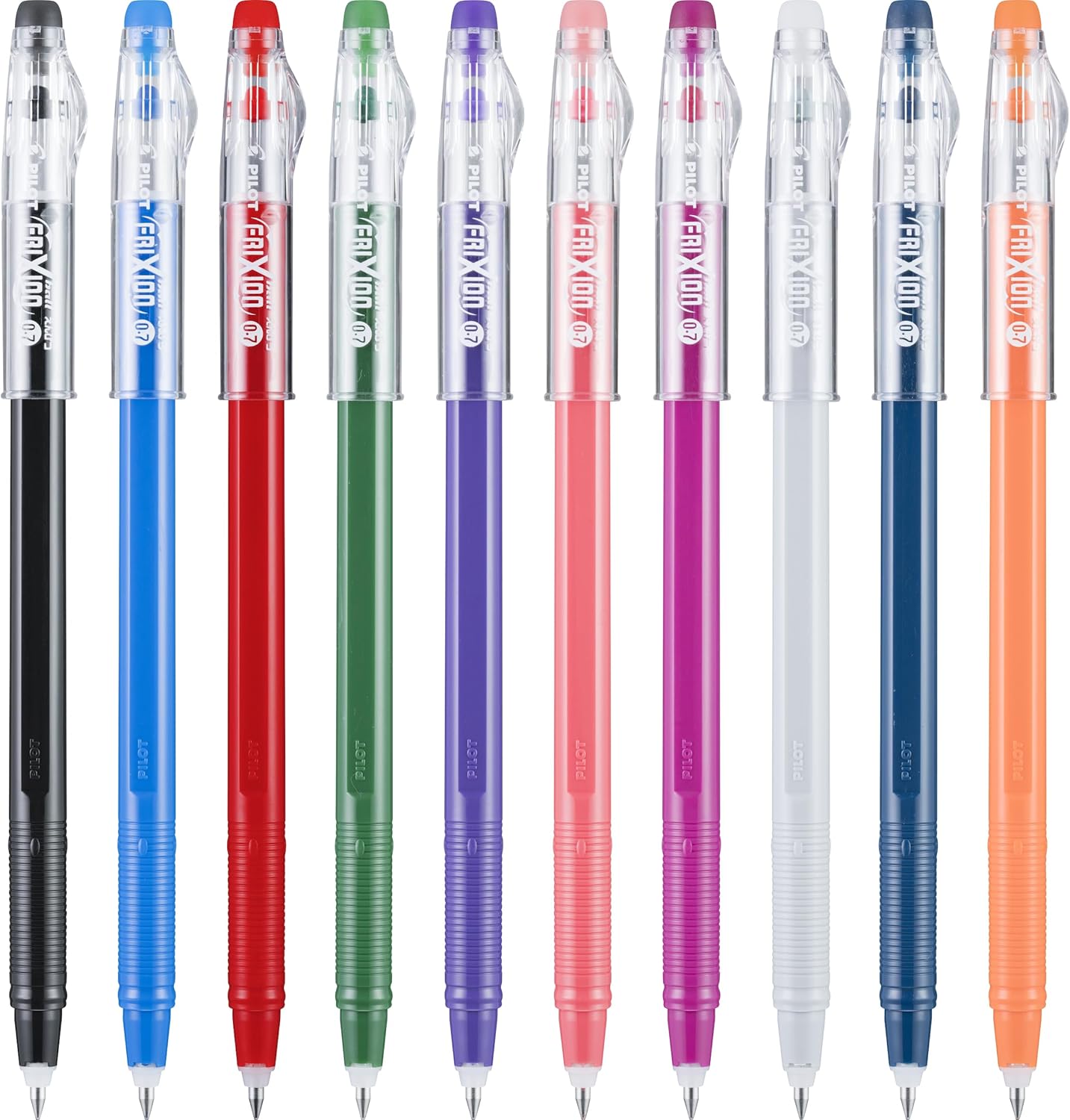 Pilot Frixion ColorSticks Erasable Gel Ink Pens, Fine Point (0.7mm), Assorted, 10 Count (32454)