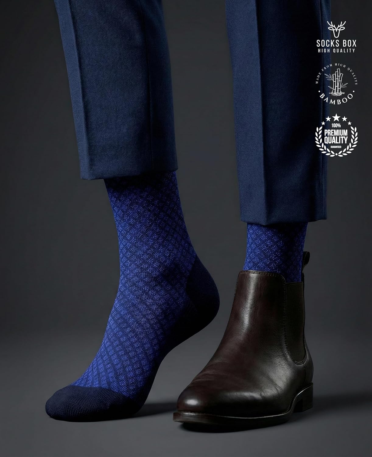 Mens Dress Socks, Premium Bamboo Rayon Socks for Men, Patterned, Elegant Design, 5/10 Pack, Gift Box