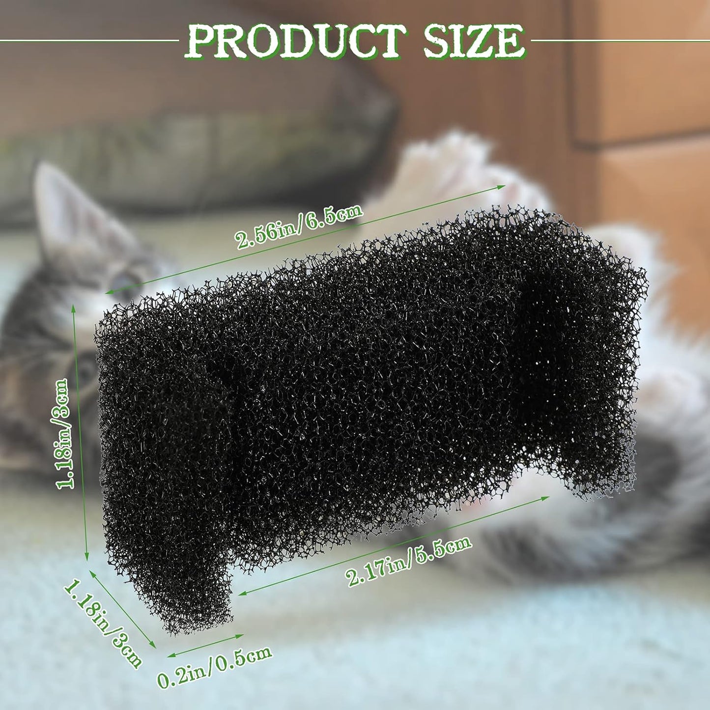 Outus Sponge Filter for Cat Water Fountain Replacement Pet Drinking Sponge Foam Filter for Pet Dog Fountain (8 Pieces)