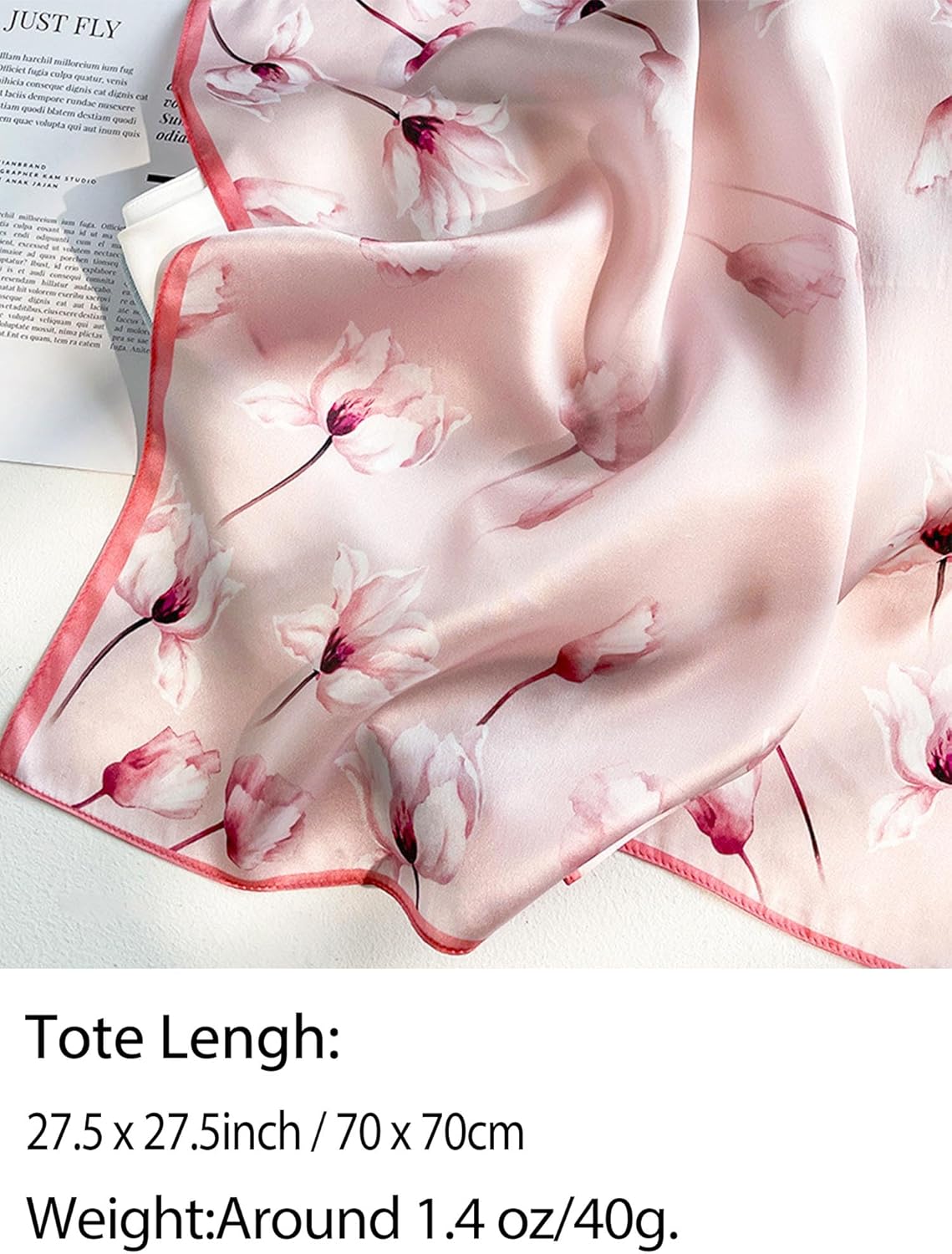 Silky Scarf for Women Lightweight Satin Bandanas Neck Hair Wrap For Sleeping Head Scarves 27.5"