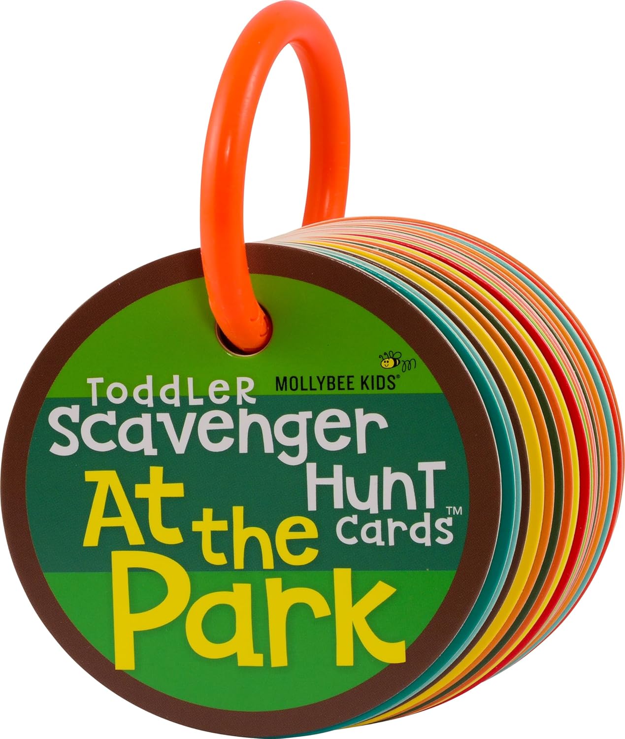 MOLLYBEE Kids Toddler Outdoor Scavenger Hunt Cards at The Park, Toddler Games, Gifts for Ages 2, 3, 4