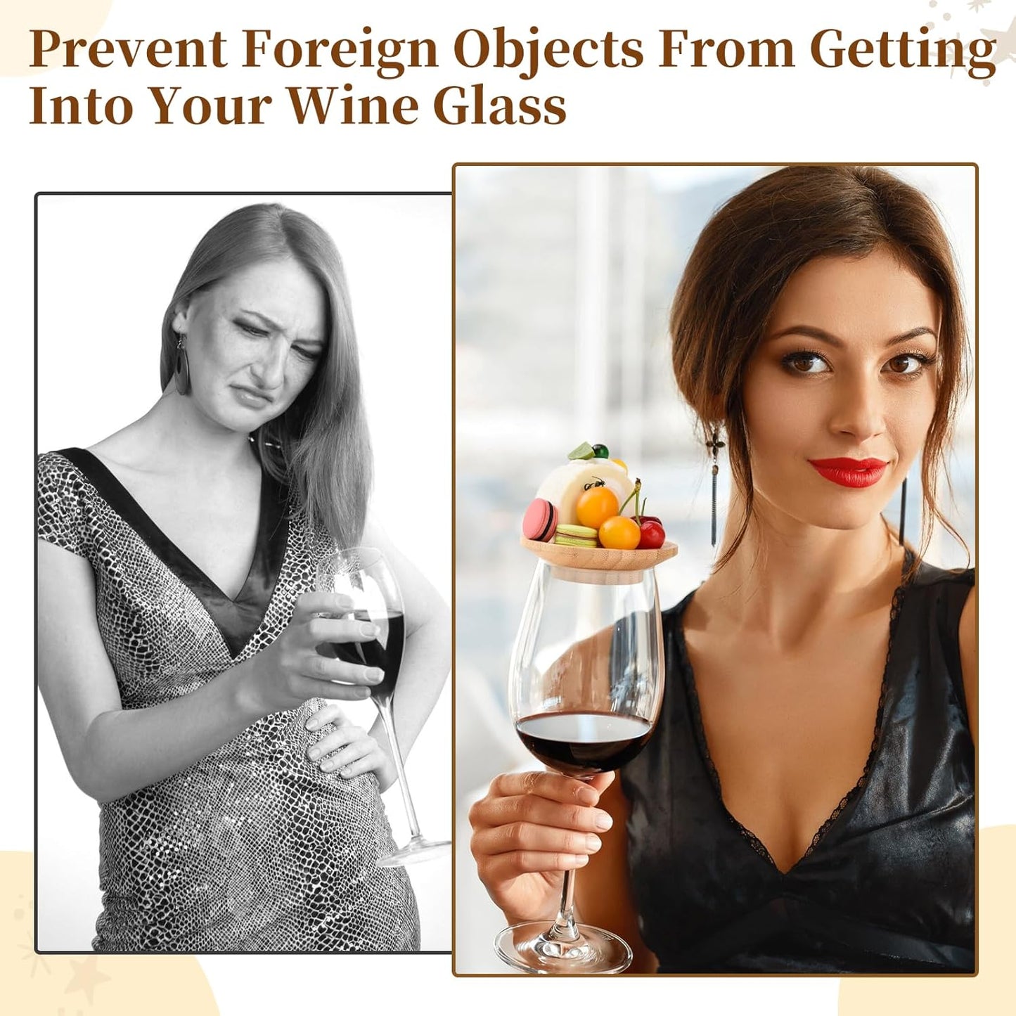 10 Pcs Wine Glass Charcuterie Topper, 4" Mini Charcuterie Boards, Wine Appetizer Plates for Family Gatherings, Restaurants, Bars