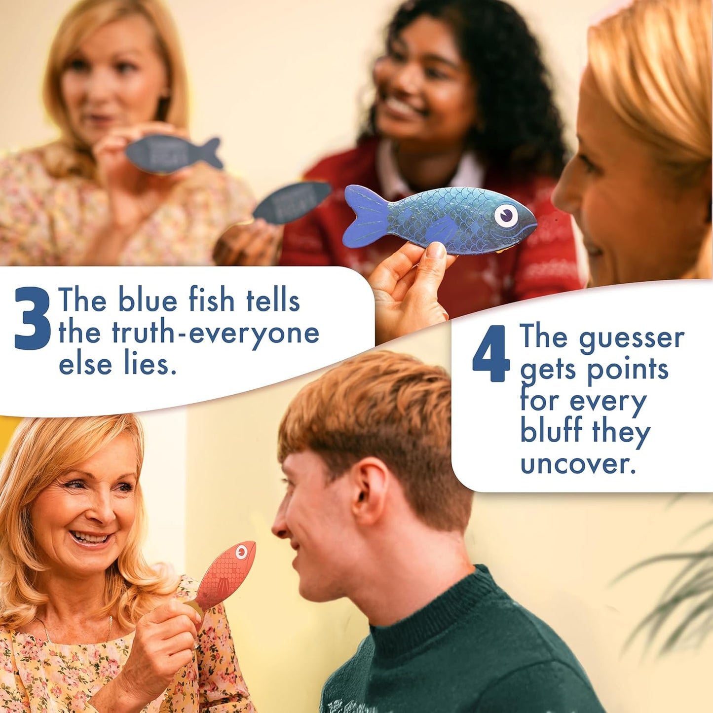 Big Potato Sounds Fishy Board Game: The Bluffing Family Game for Kids 10+ - Best New Family Quiz Games, Trivia Games for Groups of People