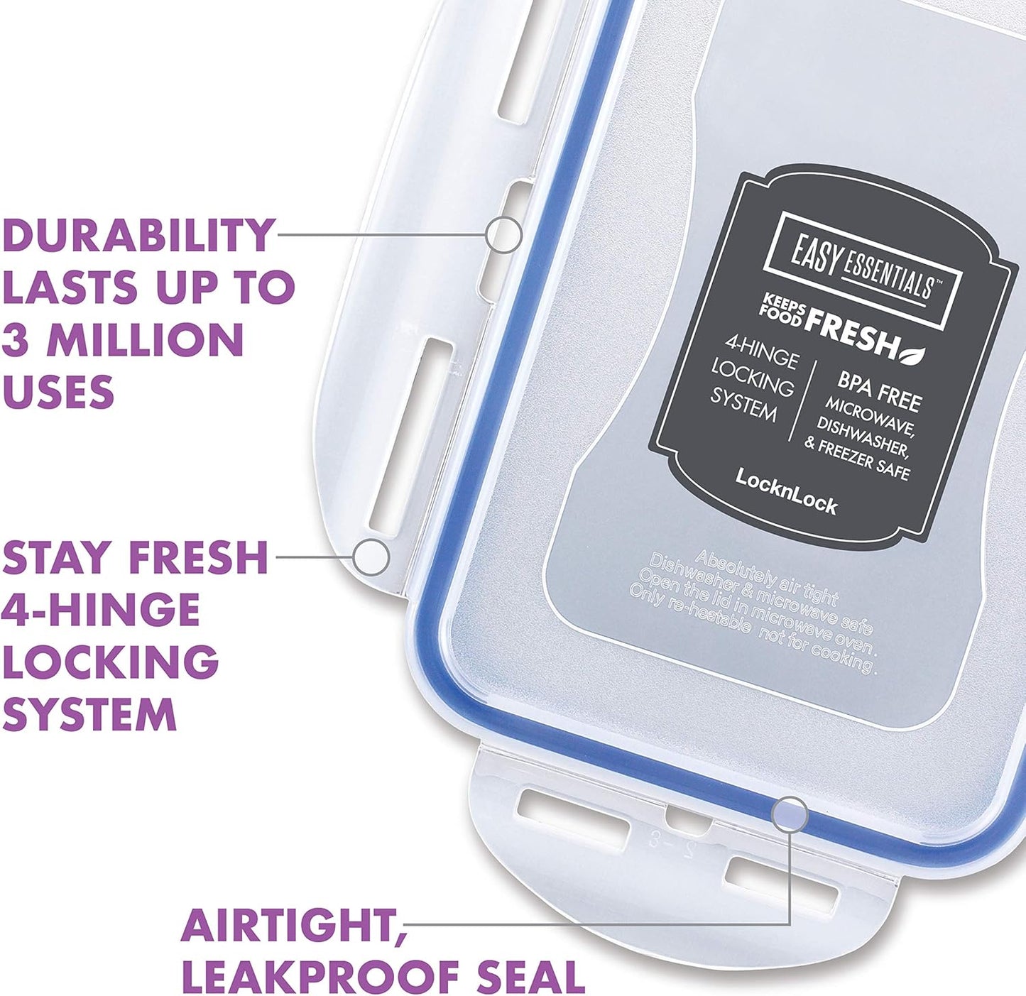 Lock & Lock Assorted Food Storage Container Set (6-Piece)