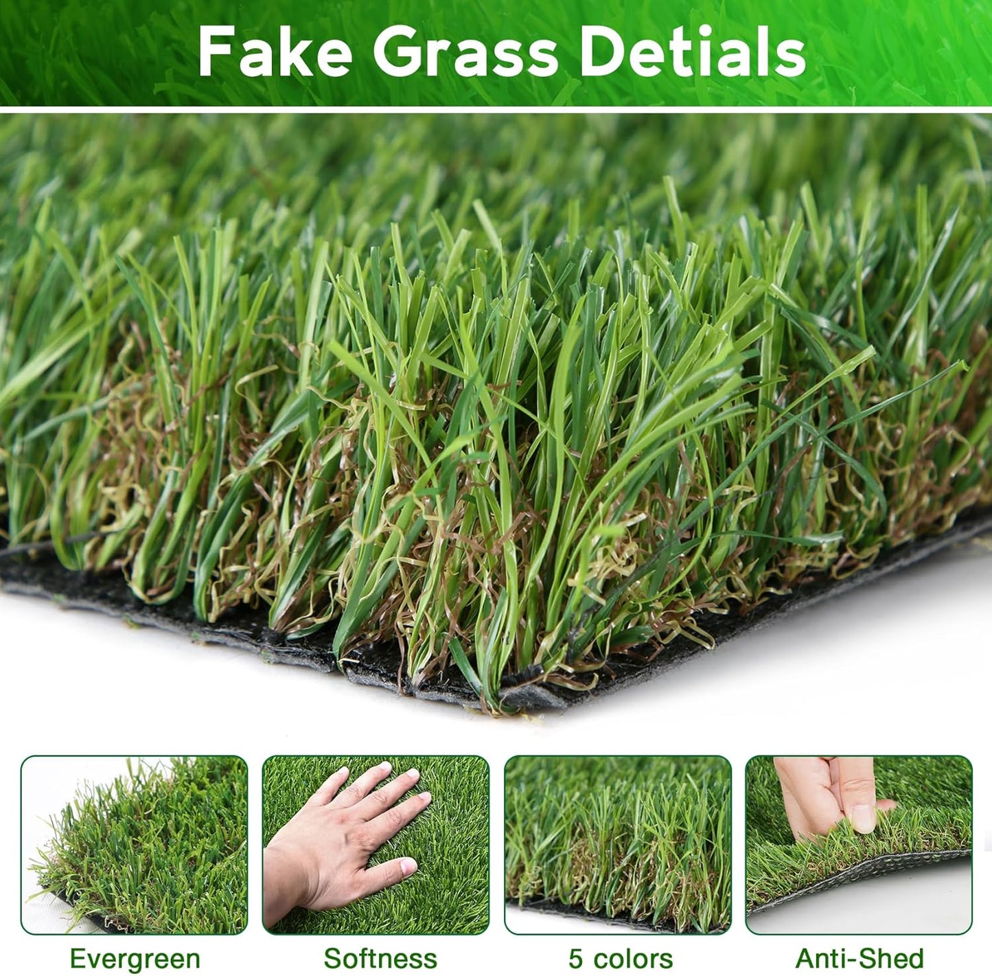 XLX TURF Large Artificial Grass Pad for Dogs Potty, Extra Soft Thick Turf for Indoor Outdoor Patio Balcony, 4 FT X 6 FT