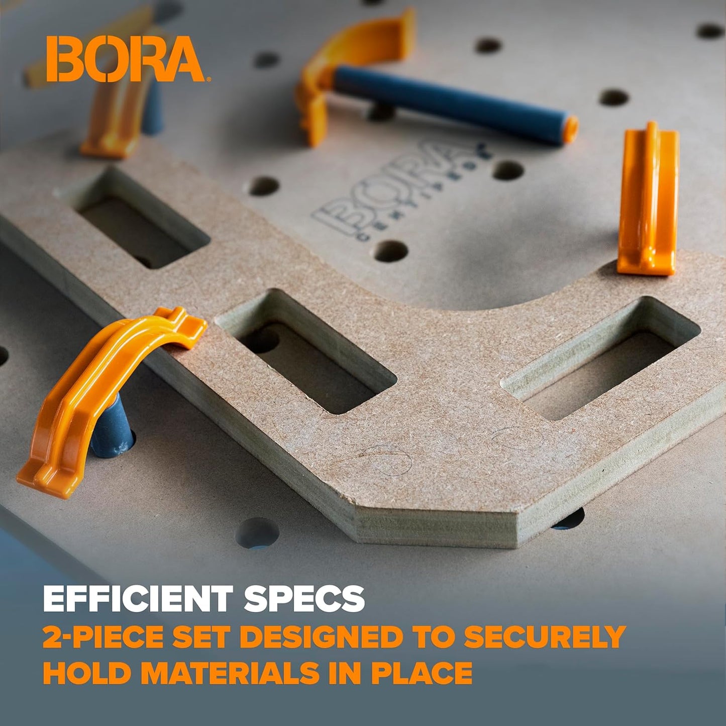 BORA Centipede CA0304 4-Piece Quick Clamps Set, Clamp Accessory for BORA Centipede Work Stands