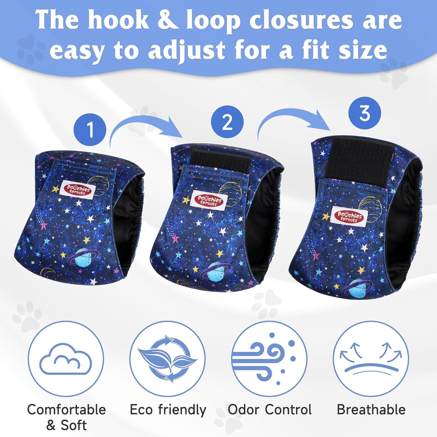 Washable Belly Bands for Male Dogs (Pack of 4), Dog Belly Band Male, Male Dog Diapers Reusable, Washable Dog Belly Wrap, Small
