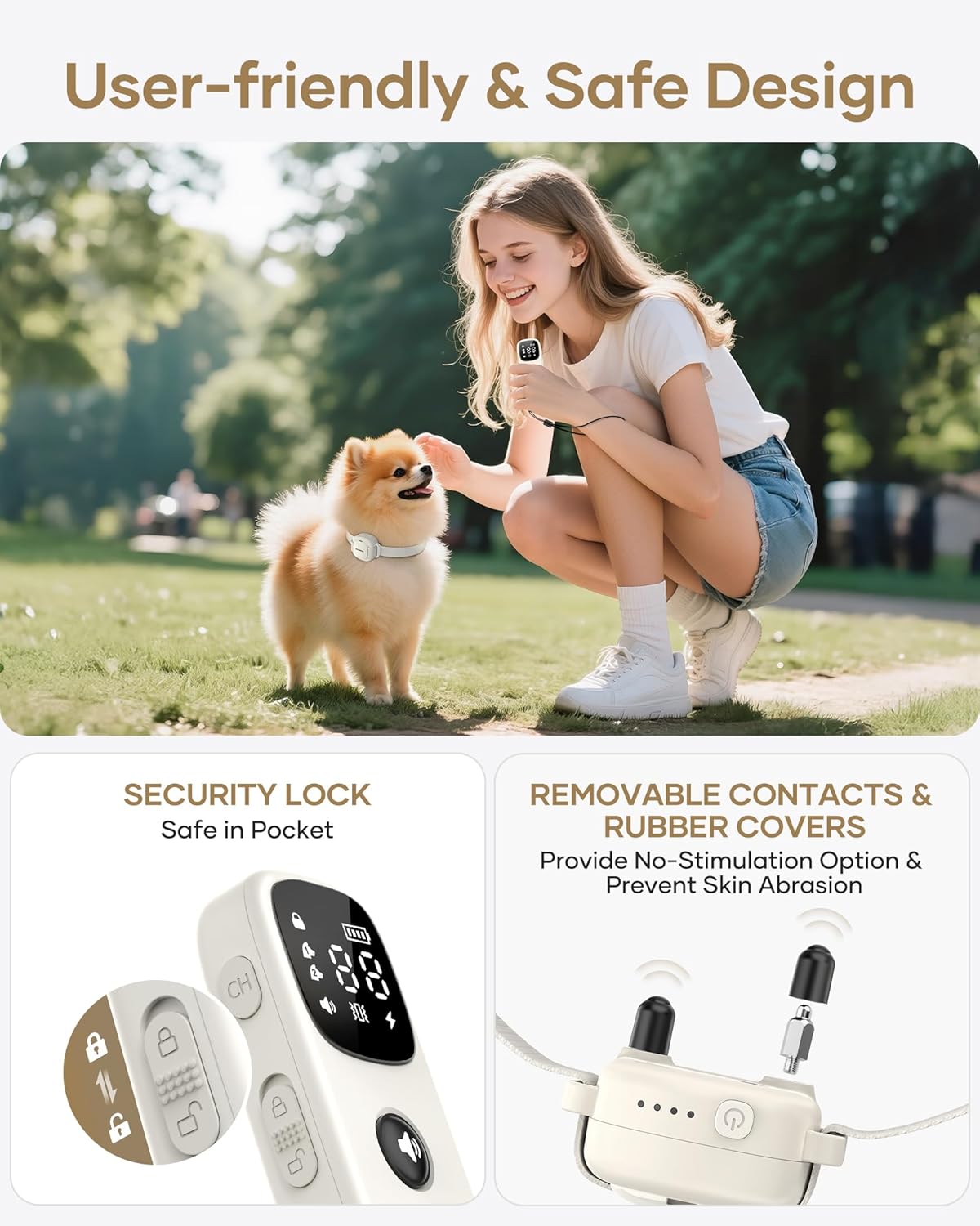 Jugbow Shock Collar for Small Dogs - 4200FT Dog Training Collar with Remote for 5-30lbs Mini Small Dogs, IPX8-Waterproof Rechargeable E-Collar with Beep (1-9), Vibration(1-3), Safe Shock(0-16)