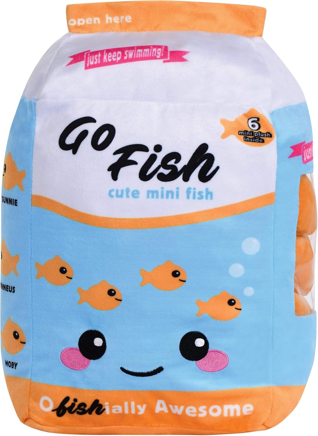 iscream Play with Your Food! Go Fish! Fleece Play Pillow Set with Embriodered Accents