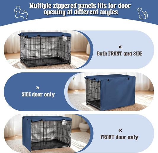 kefit Dog Crate Cover 48 inch, Kennel Cover for Dog Cage, Navy Blue
