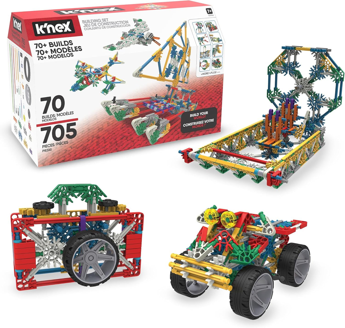 K'NEX - 70 Model Building Set‚ 705 Pieces, STEM Learning, Creative Play Set‚ Ages 7+