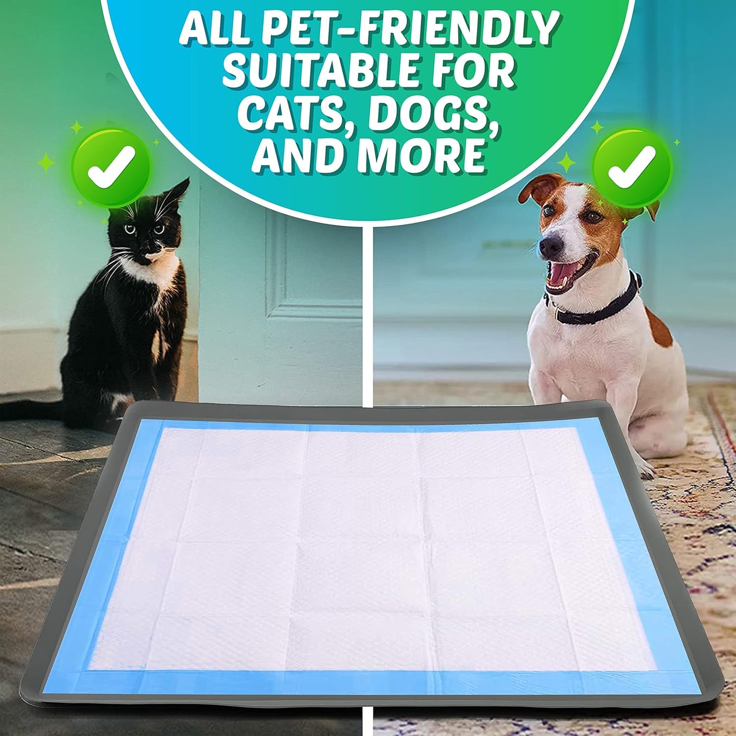 TidyFriend Dog Pad Holder Tray for 23 x 30 Inches Training Pads, Silicon Wee Wee Pad Holder, No Spill Pee Pad Holder for Dogs - Easy to Clean and Store Perfect for Dog Potty Tray (Grey)