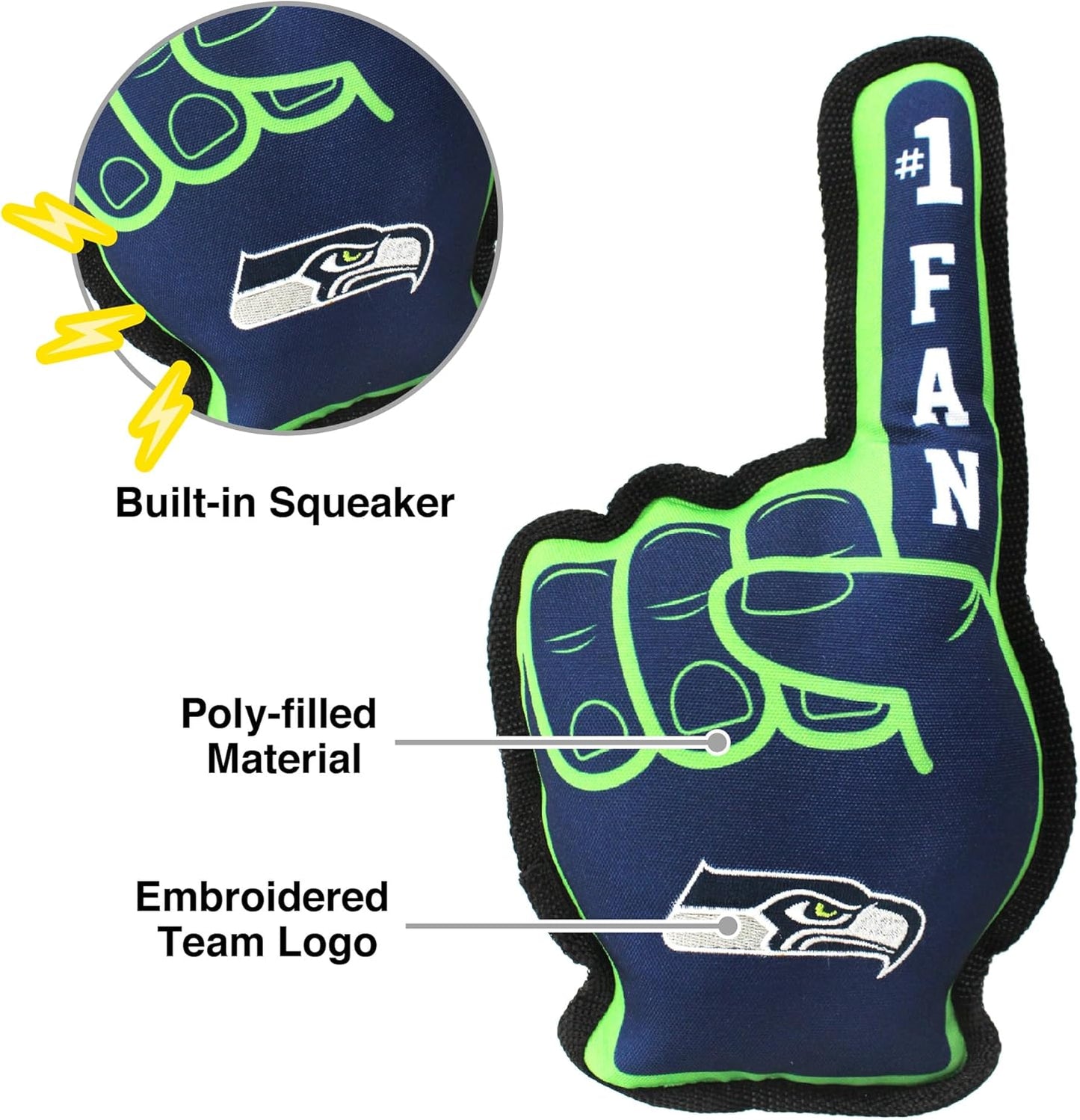 Pets First NFL Unisex NFL #1 Fan Dog Toy