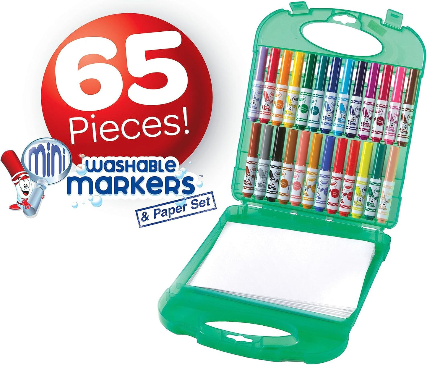 Crayola Pip-Squeaks Washable Marker Set (65ct), Essential Easter Basket Stuffers, Coloring Set, Drawing Art Supplies for Kids, Spring Craft Kit, Travel Activity, Gifts for Kids