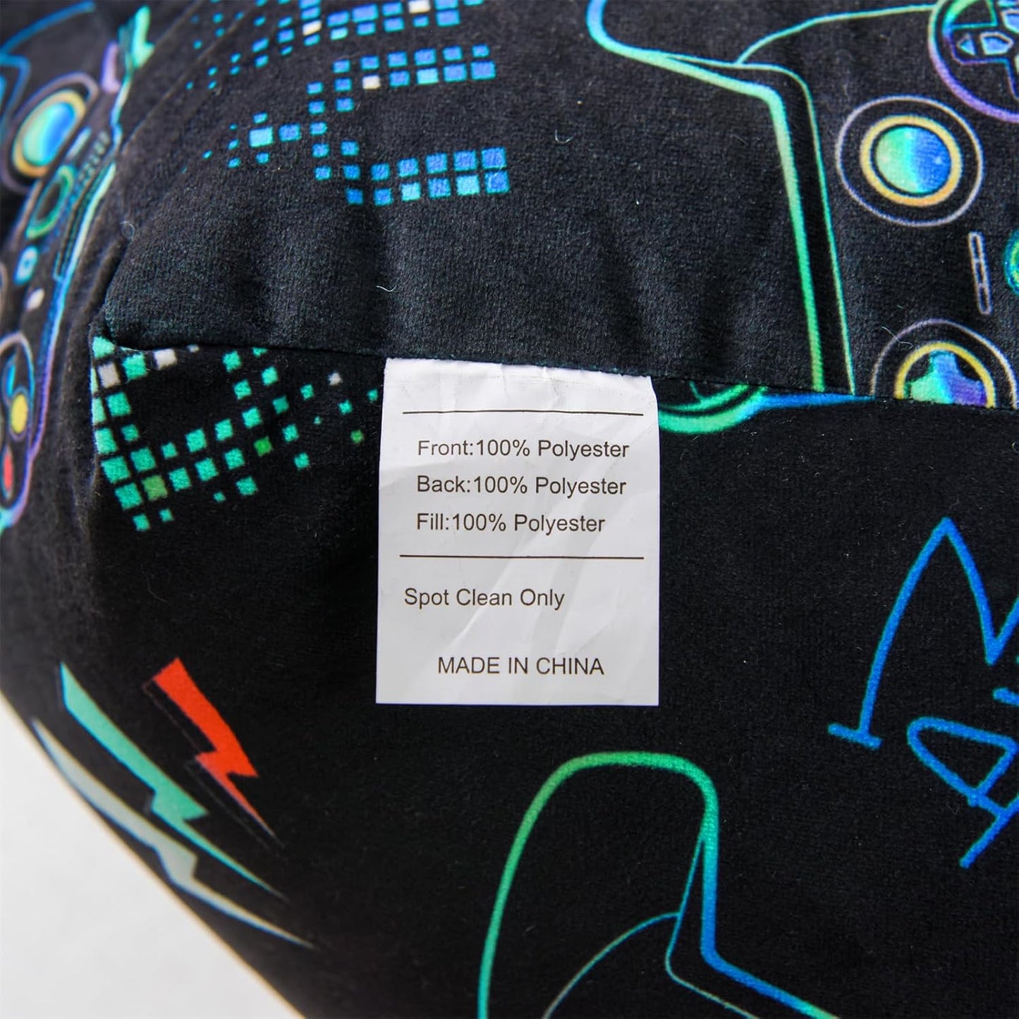 A Nice Night Kids Back Resting Pillow for Reading and Watching TV Bed Rest Pillow to Lounge with Comfortable Back Support Great for The Bed or Couch,Gaming Printed,Matching Cushion Cover