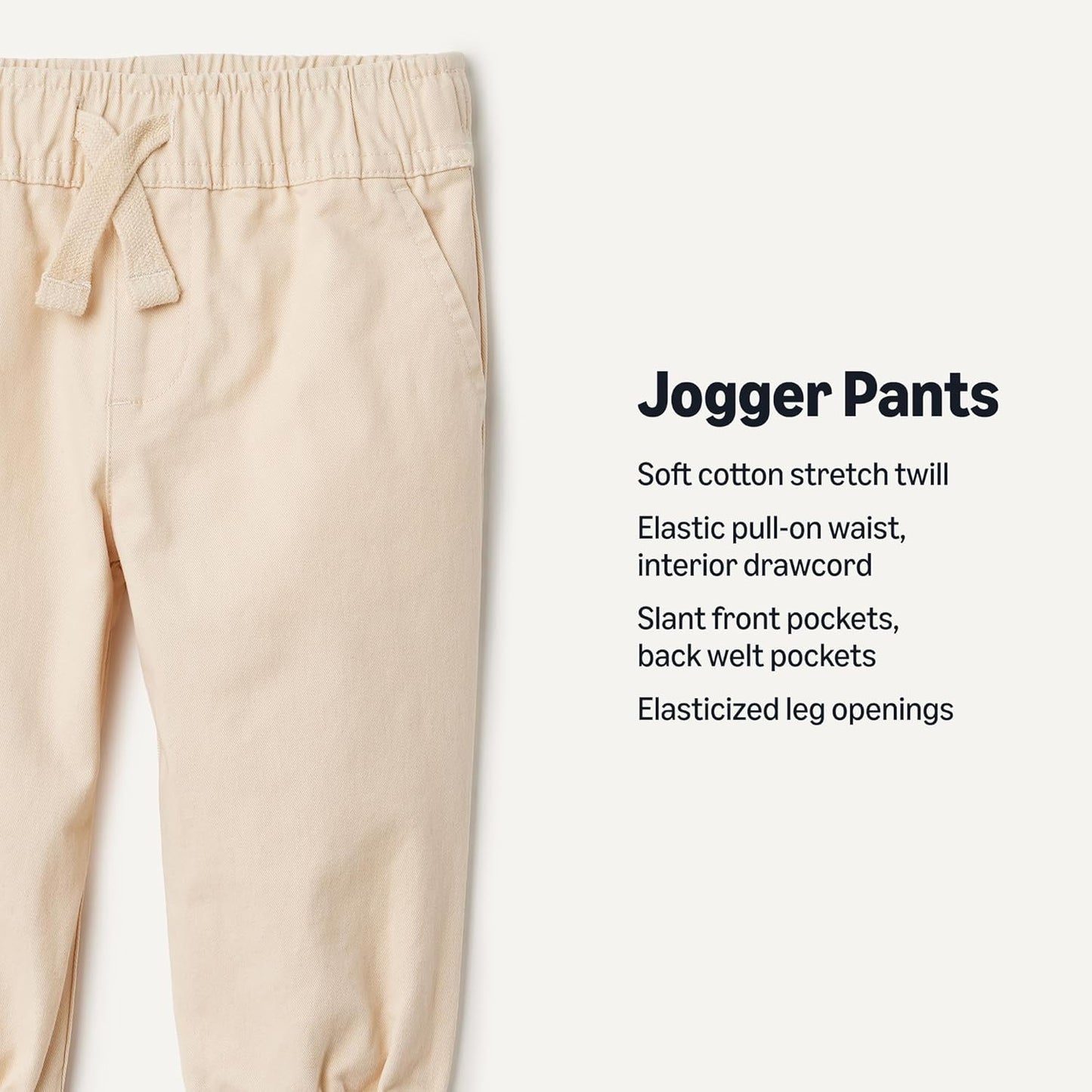 Amazon Essentials x Sofia Grainge Unisex Kids' Pull-On Twill Jogger Pants