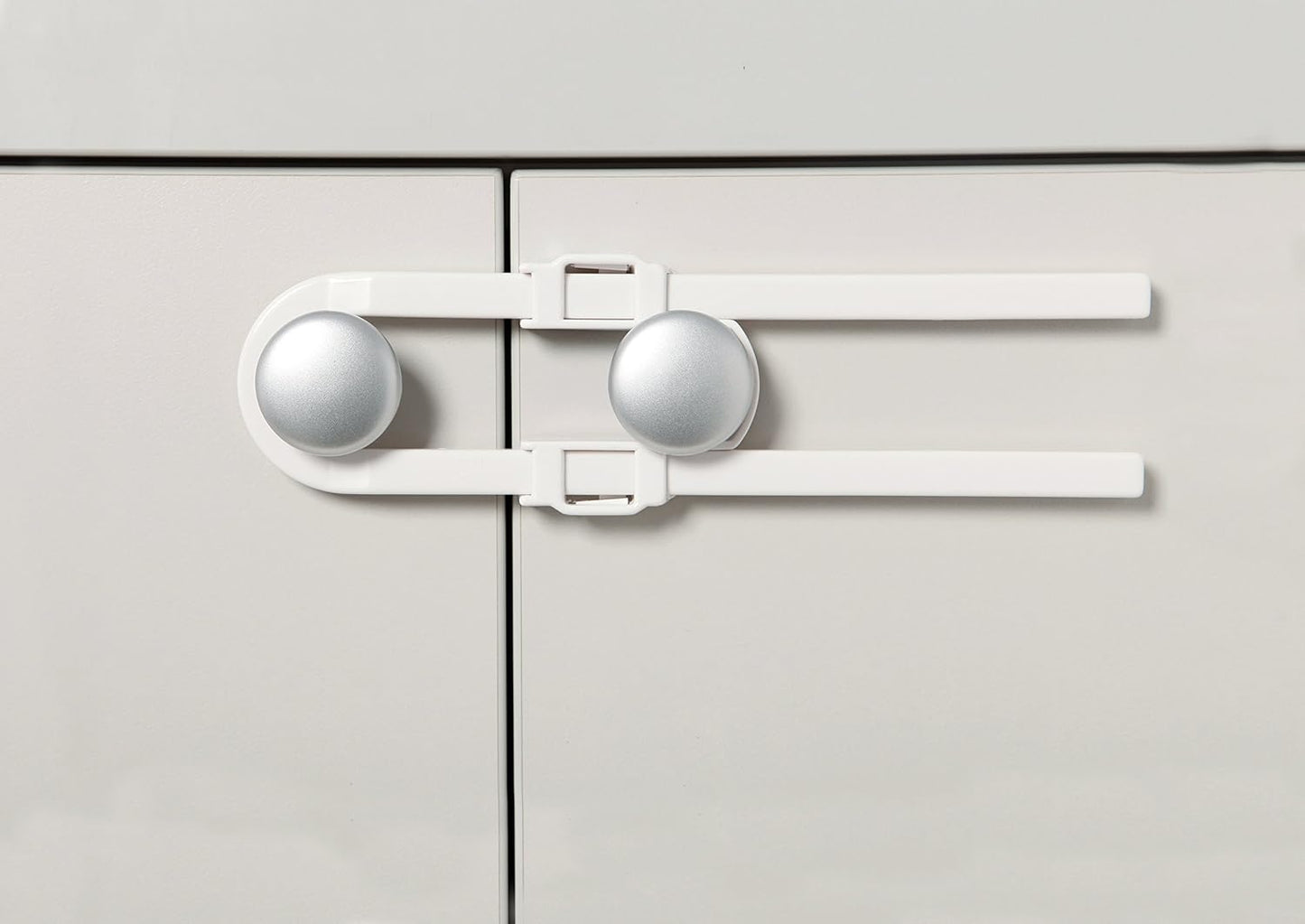 Dreambaby U Shaped Cabinet Locks - Extra Long Child Lock for Cabinets - Gliding Baby Safety Locks (6 Pack)