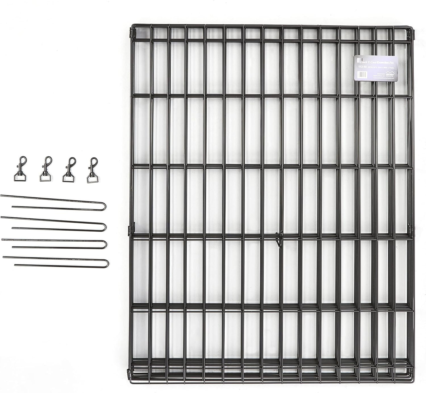 MidWest Homes for Pets 30-Inch Exercise Pen, for Indoor and Outdoor Use, 16 Sq Feet of Play, Single Door Folding Dog Pen, with Large Door Opening & Secure Latch, Easy to Set Up, Foldable Dog Playpen