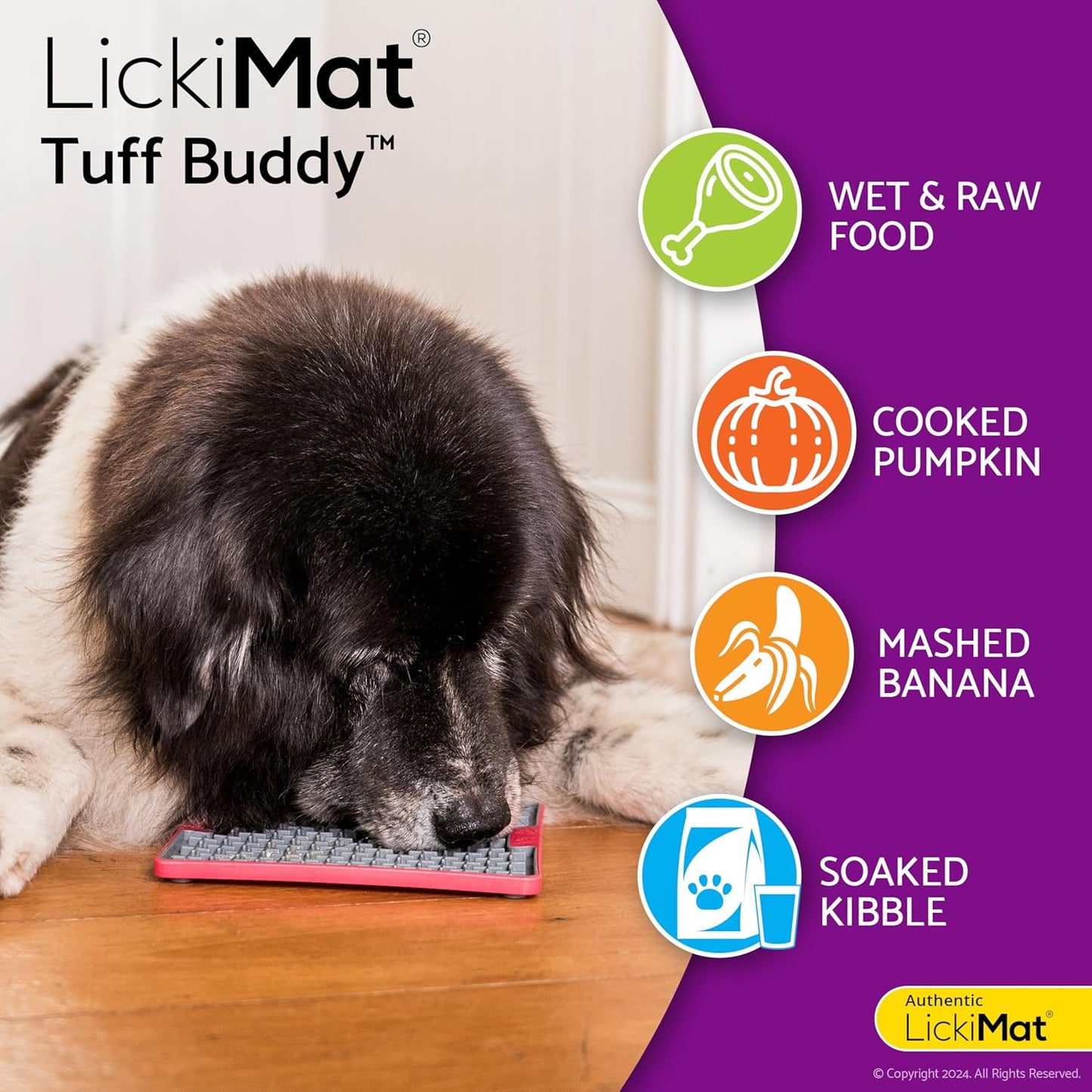 LickiMat Tuff, Heavy-Duty Buddy, Dog Slow Feeder Lick Mat, Boredom Anxiety Reducer; Perfect for Food, Treats, Yogurt, or Peanut Butter, Fun Alternative to a Slow Feed Dog Bowl, Turquoise