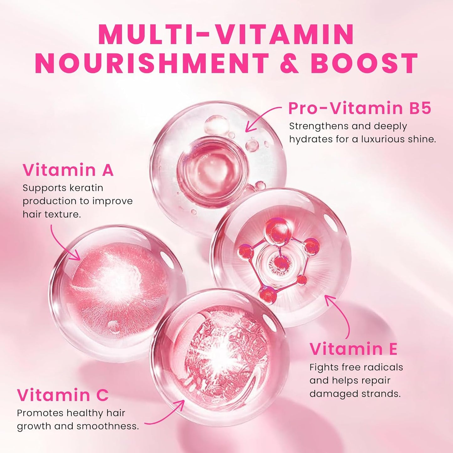 Pure Bali Hair Vitamins Moroccan Oil Capsules for Women & Men - Serum Enriched with Argan Oil & Avocado Oil for All Hair Type Frizzy Dry Curly - Vitamin A, E, Pro B5 (40 Capsules)