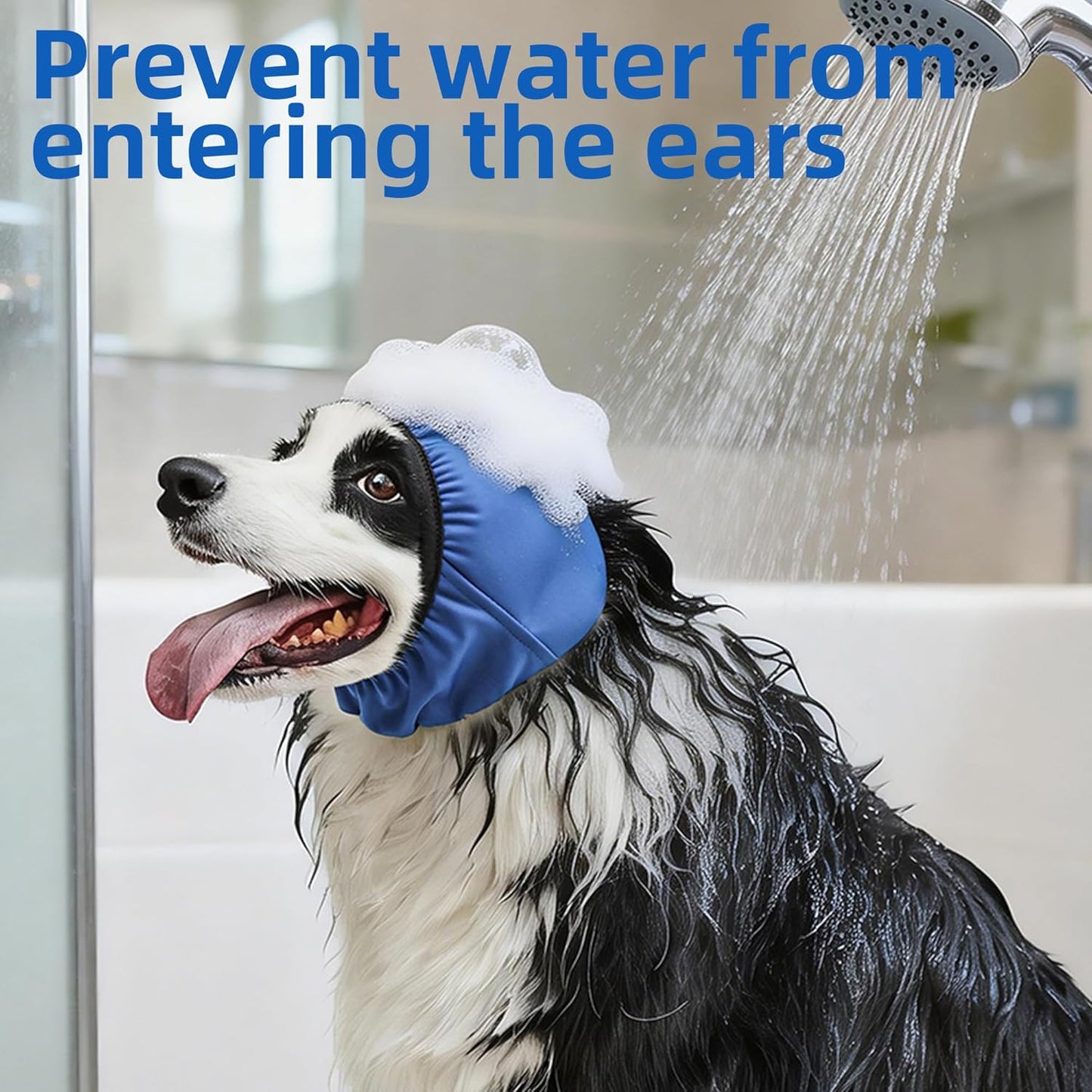 Pet Ear Protection Muffs for Dogs and Cats, Noise Reducing & Water Resistant Dog Ear Covers for Bathing and Calming (M)