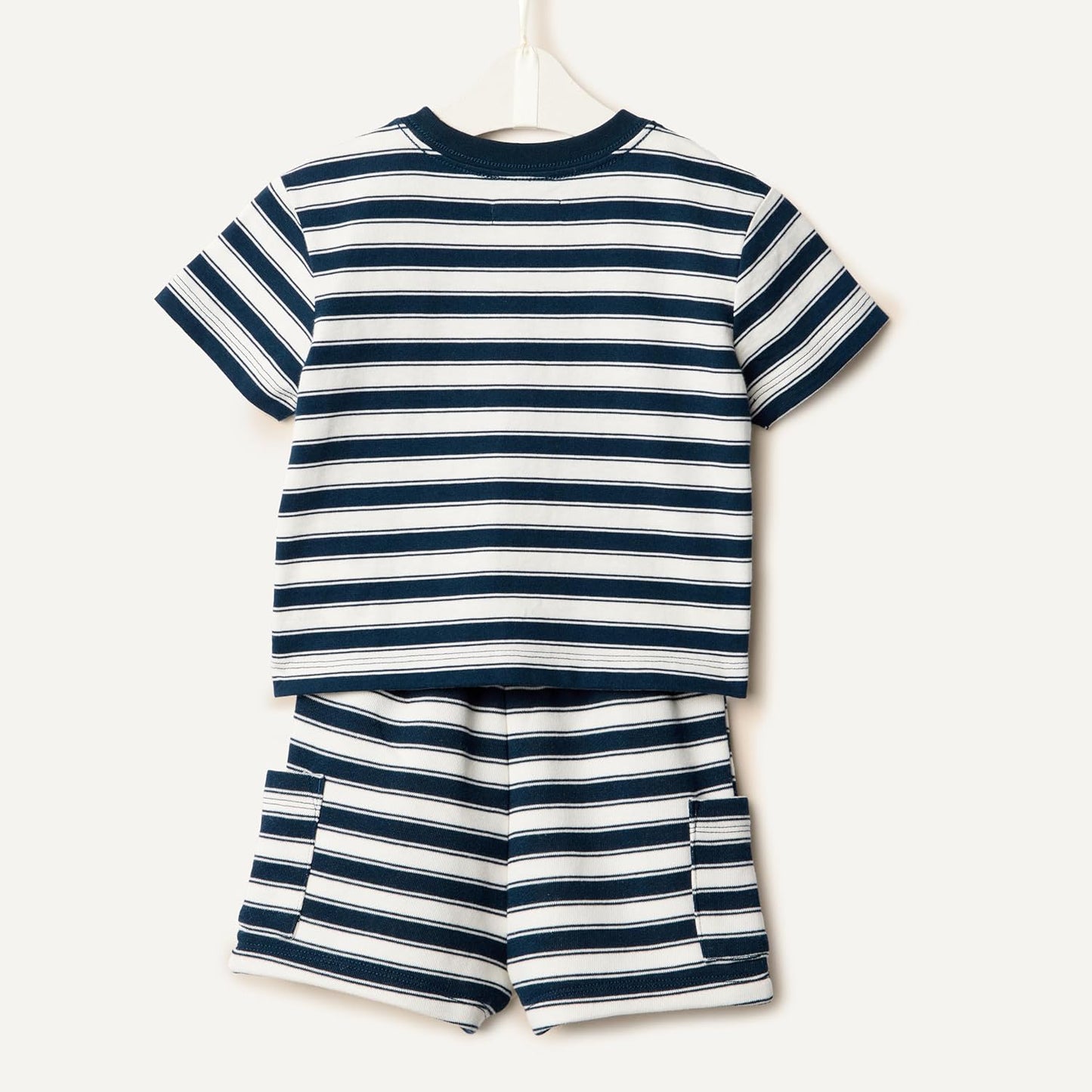 Amazon Essentials x Sofia Grainge Toddler and Baby Boys' Regular Fit T-Shirt and Short Set