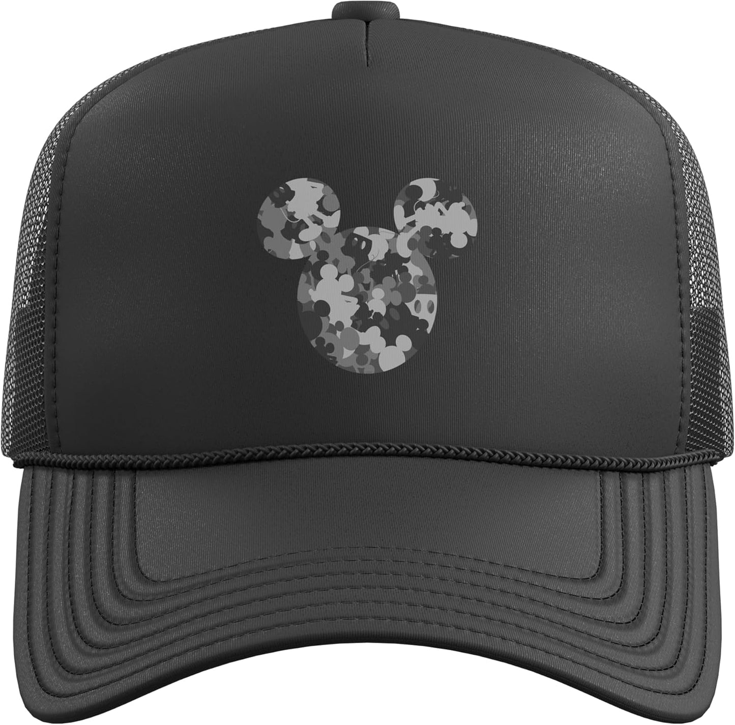 Disney Mickey Camo Gray Trucker Hat with Adjustable Mesh Back