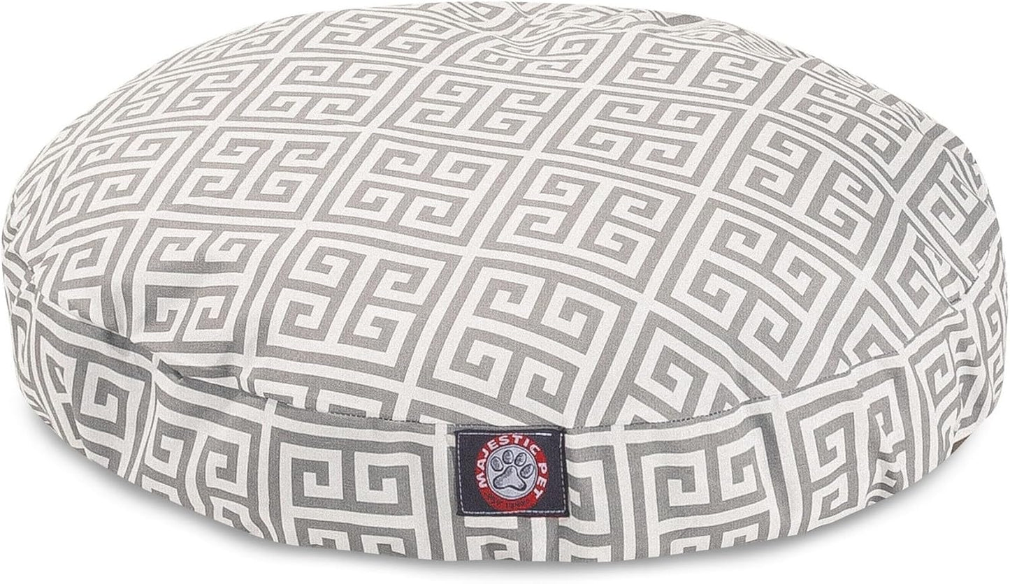 Grey Towers Large Round Indoor Outdoor Pet Dog Bed With Removable Washable Cover By Majestic Pet Products
