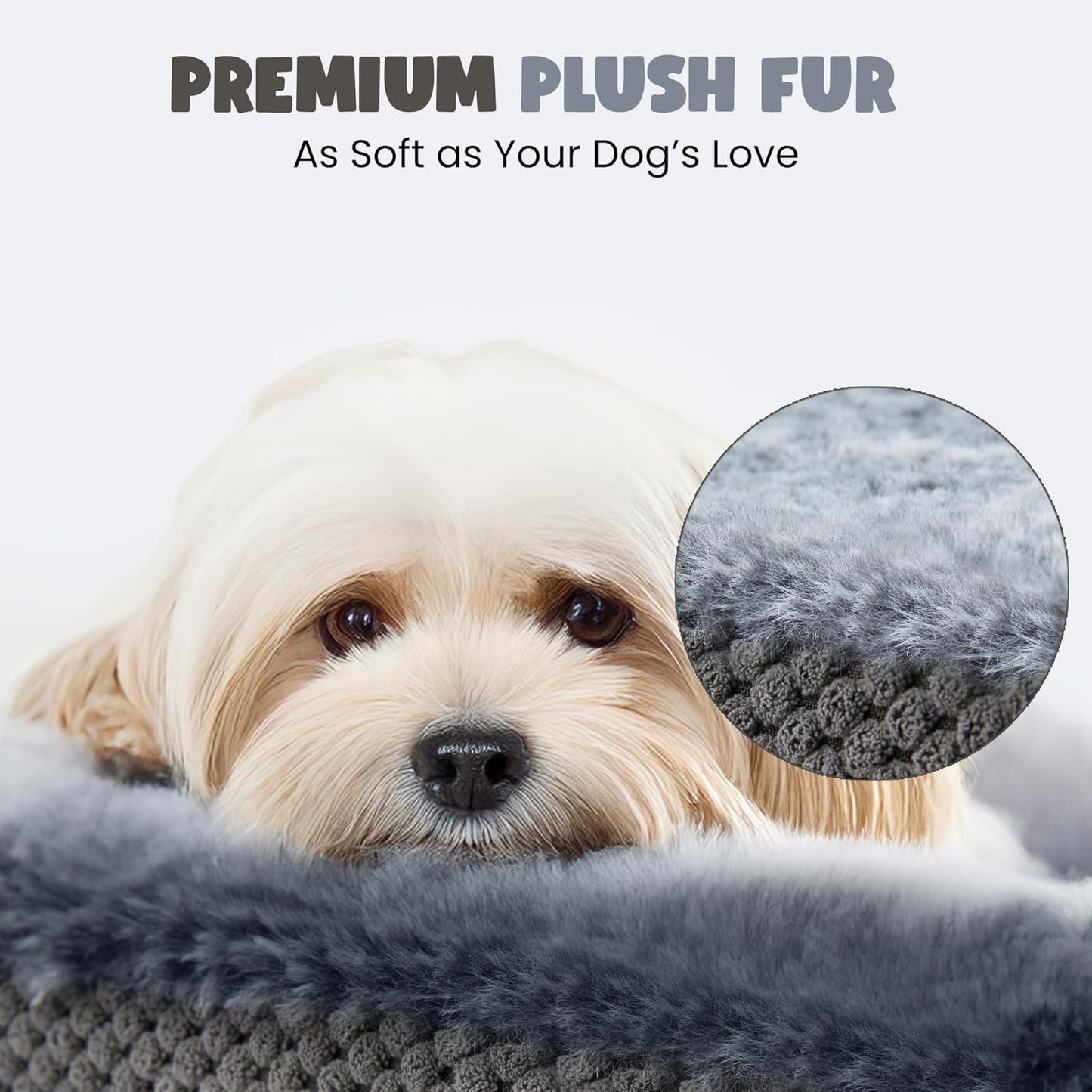 Bolster Dog Bed, Large Orthopedic Dog Bed with Memory Foam, Spacious Pet Couch Bed with Supportive Structure, Removable Washable Cover, Durable and Stylish Dog Bed for Large Dogs