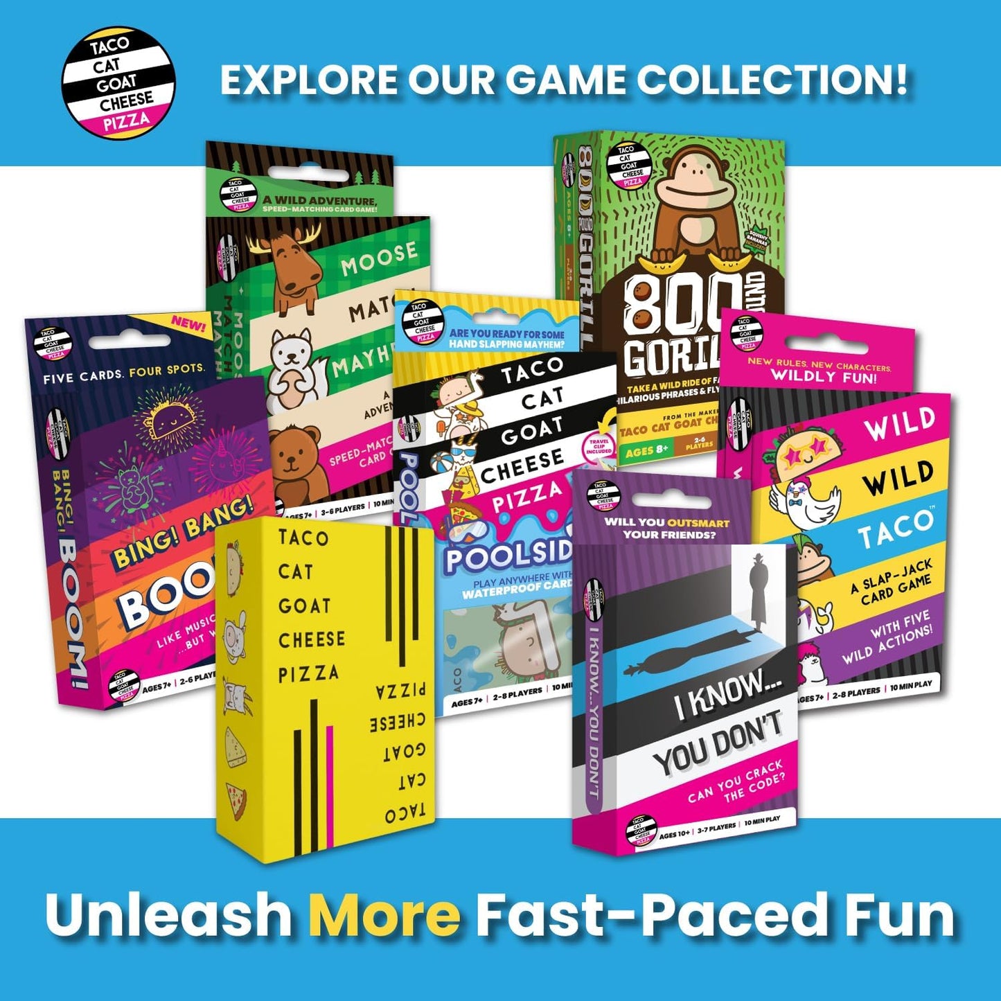 Greatest of All Time Goat Card Game by Dolphin Hat Games | Hilarious Twist on Charades | Funny Improv Family Game for Kids, Teens & Adults | Great Icebreaker for Game Night | 3–8 Players