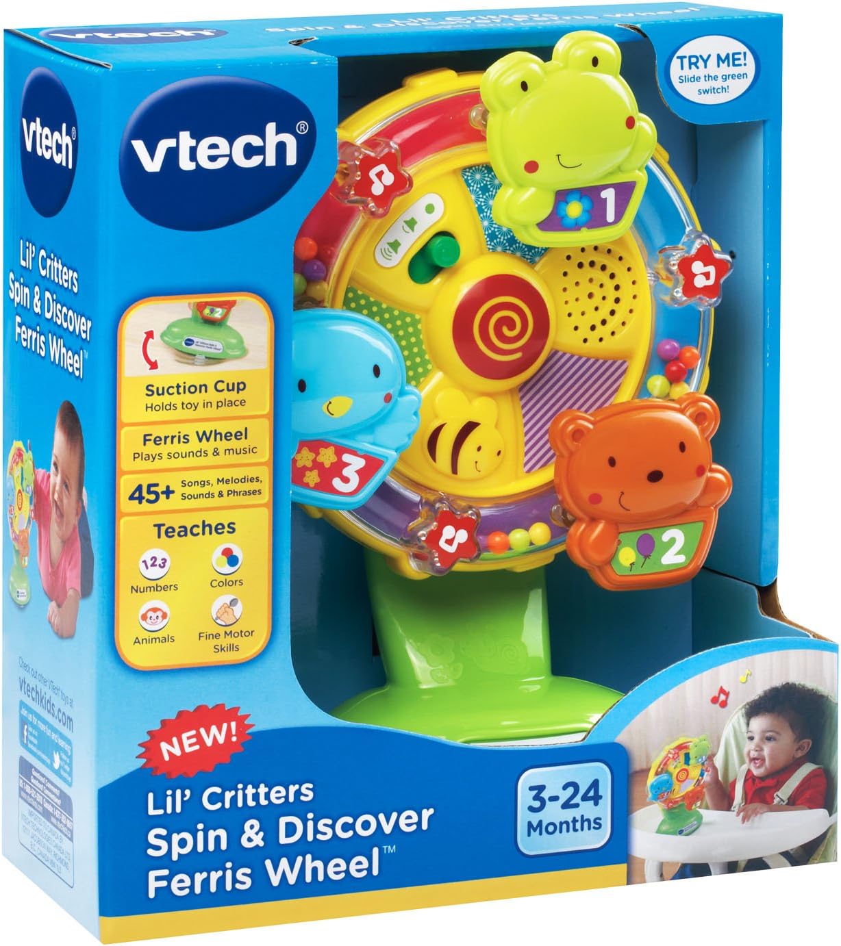 VTech Baby Lil' Critters Spin and Discover Ferris Wheel, Green