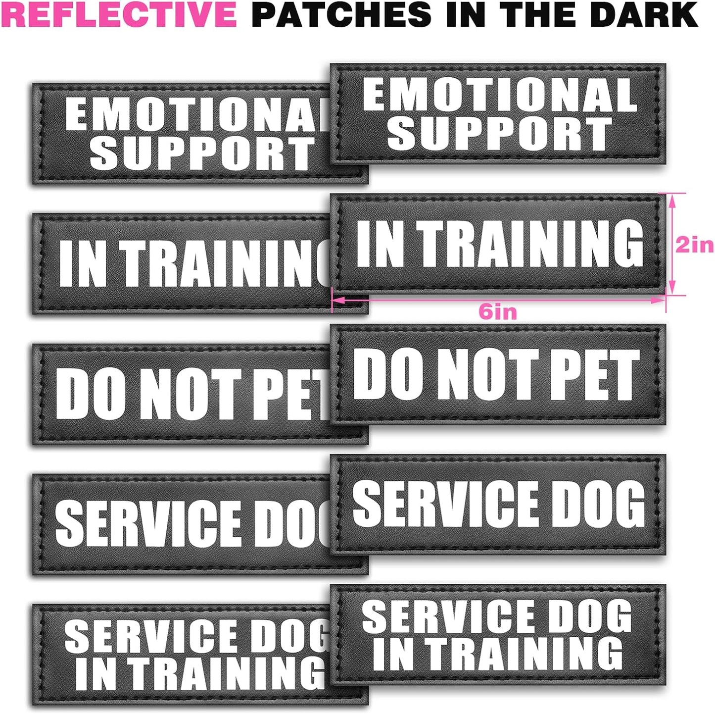 WINSEE Tactical Dog Harness with Dog Leash, Service Working MOLLE Vest with 10 Pet Patches for Dog, No Pull Military Harness and Backpack for Training Hunting Walking