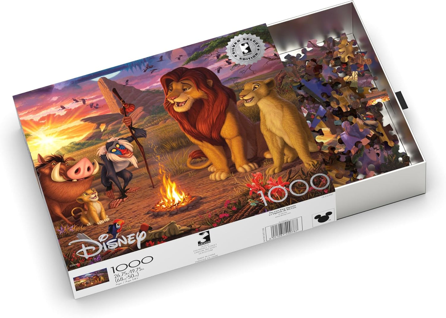 Buffalo Games Ceaco - Silver Select - Disney - Steve Read - The Lion King Vignette - 1000 Piece Jigsaw Puzzle for Adults - Challenging Puzzle Perfect for Game Nights - Finished Size is 26.75 x 19.75
