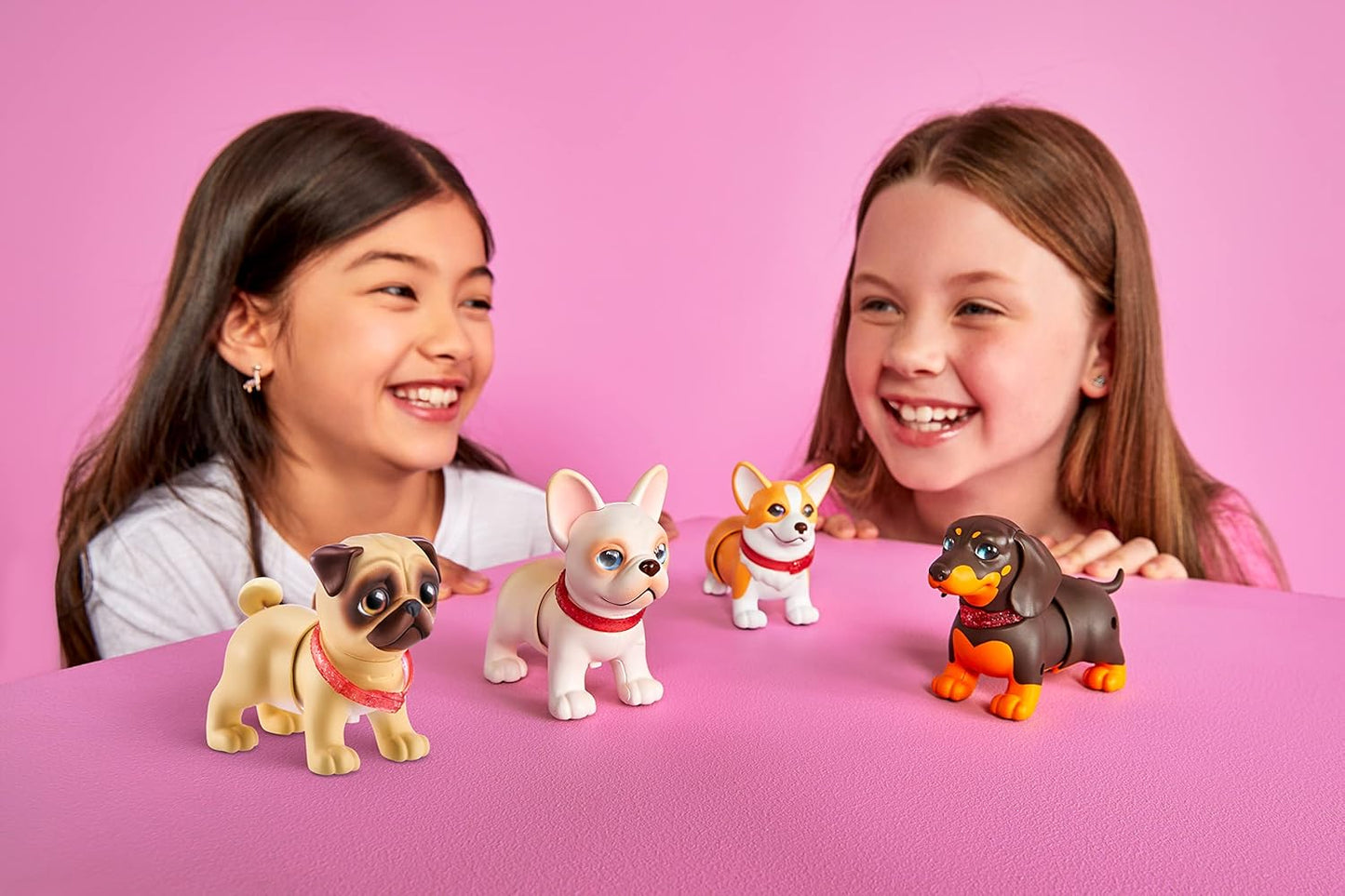 Pets Alive Booty Shakin' Pups (Frenchie & Dachshund) by ZURU 2 Pack Interactive Mini Dog Toys That Walk, Waggle, and Booty Shake, Electronic Puppy Toy for Kids and Girls