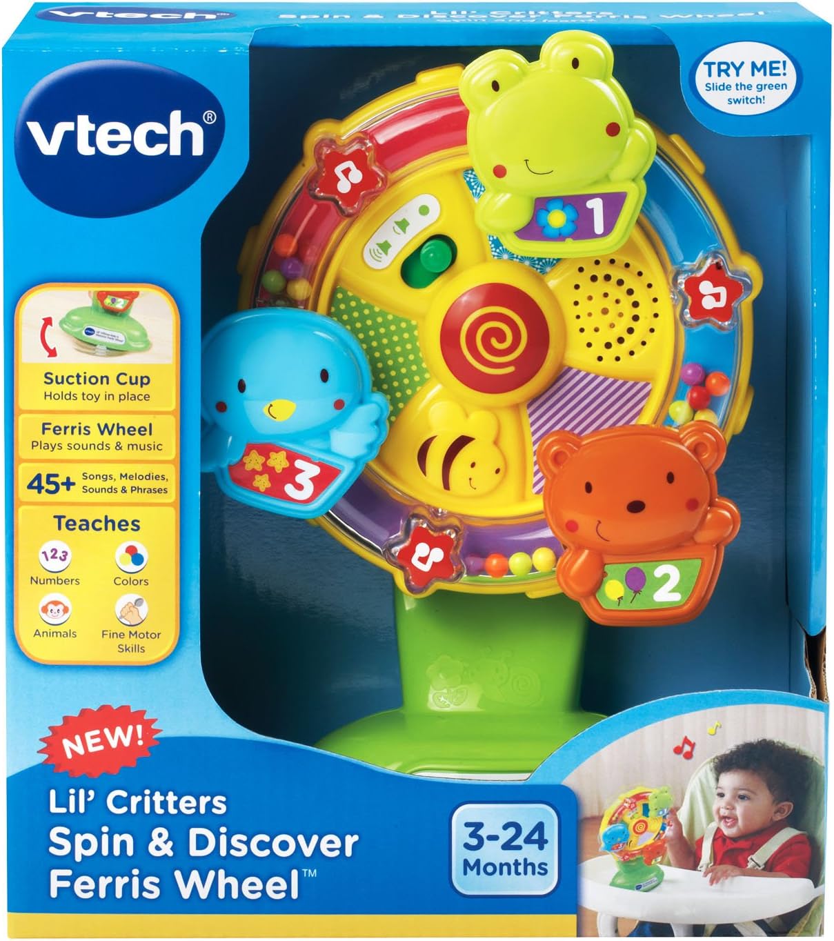VTech Baby Lil' Critters Spin and Discover Ferris Wheel, Green