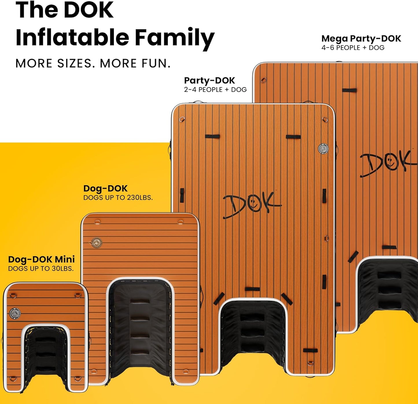 DOK Dog-DOK Mini Inflatable Dock Platform: Safe & Easy Water Access for Dogs Up to 30 lbs; Floating Non-Slip EVA Foam with Dog Boat Ramp for Pool, Dock, & Lake | Military Grade & High Visibility
