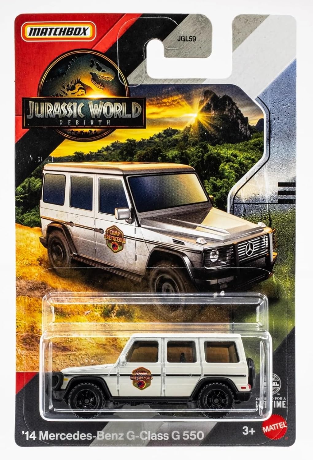 Jurassic World Matchbox Die-Cast Vehicle Set, '19 Jeep Gladiator, '14 Mercedes G350, Jeep Wrangler, Ford Explorer, 4 Pack, Ages 3+ JGL59-956A
