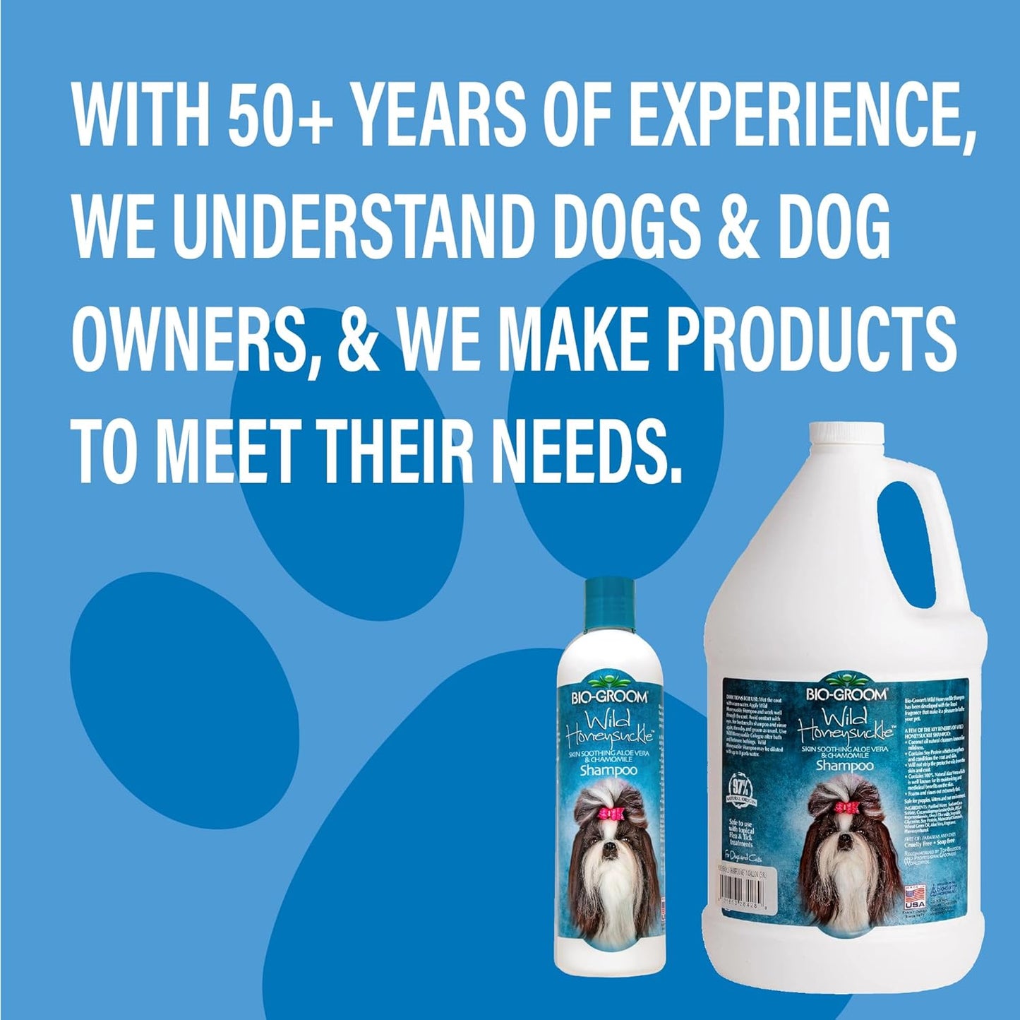 Bio-Groom Wild Honeysuckle Dog Shampoo - Natural Scent Pet Shampoo, Aloe Vera, Chamomile, Cat & Dog Bathing Supplies, Puppy Wash, Cruelty-Free, Made in USA, Quick Rinse Cat Shampoo - 12 fl oz 1-Pack