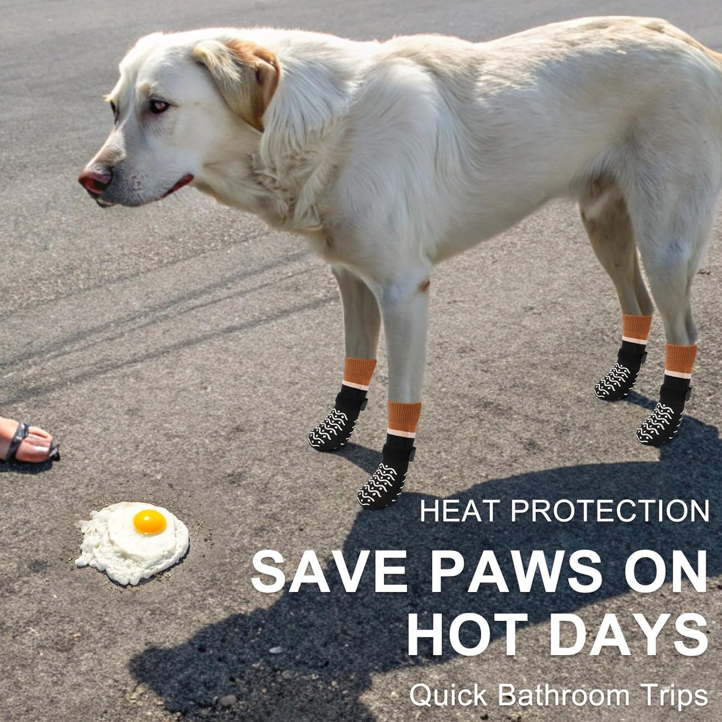 BEAUTYZOO Dog Socks to Prevent Licking Paws -Dog Shoes for Cold Winter Snow, Dog Boots & Paw Protectors with Grippers on Hardwood Floors, Anti Slip Dog Booties for Small Medium Large Senior Dogs
