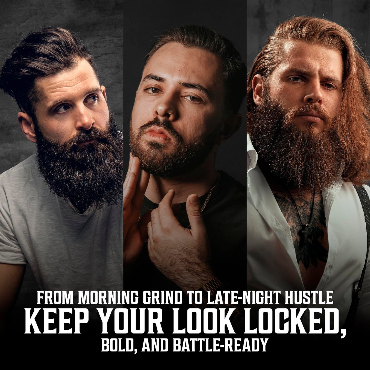 Viking Revolution Ultimate Hair Care Collection - Styling Hair Kit Includes Sea Salt Spray (8.8fl oz), Texture Powder (1oz), HairClay (2 oz), Comb Set (6 Pieces) and Oil (1.7fl oz) - Men Gifts