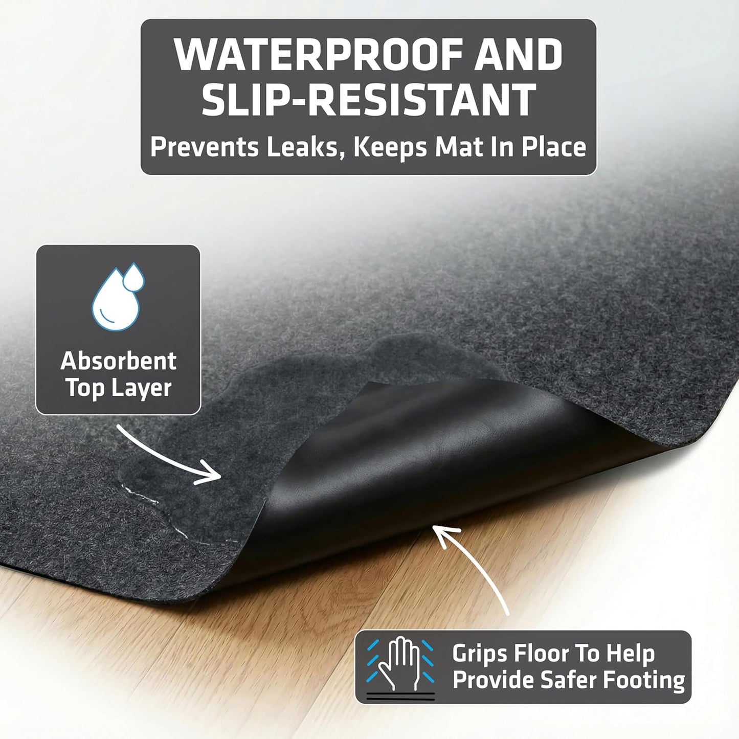 Drymate Jumbo Dog Playpen Mat (60x74), Super Absorbent, Waterproof, Slip-Resistant, Machine Washable, Reusable Puppy Pad for Training, Whelping, Housebreaking, Incontinence, Crate, Kennel (USA Made)