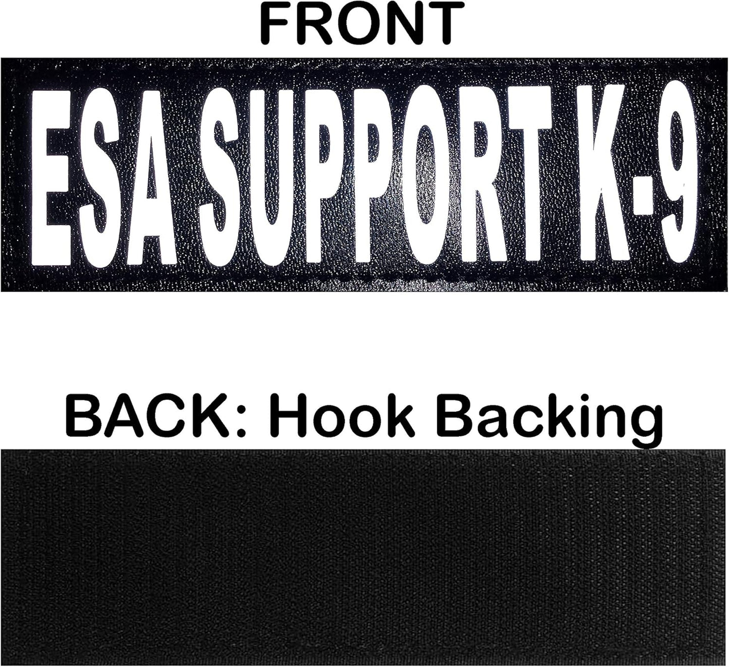 Emotional Support Dog Vest Nylon no-Pull ESA Dog Vest Comes with 2 Reflective ESA Support K9 Interchangeable Patches. Fully Adjustable Reflective Straps with top Handle. XXS-XXL in 3 Colors.