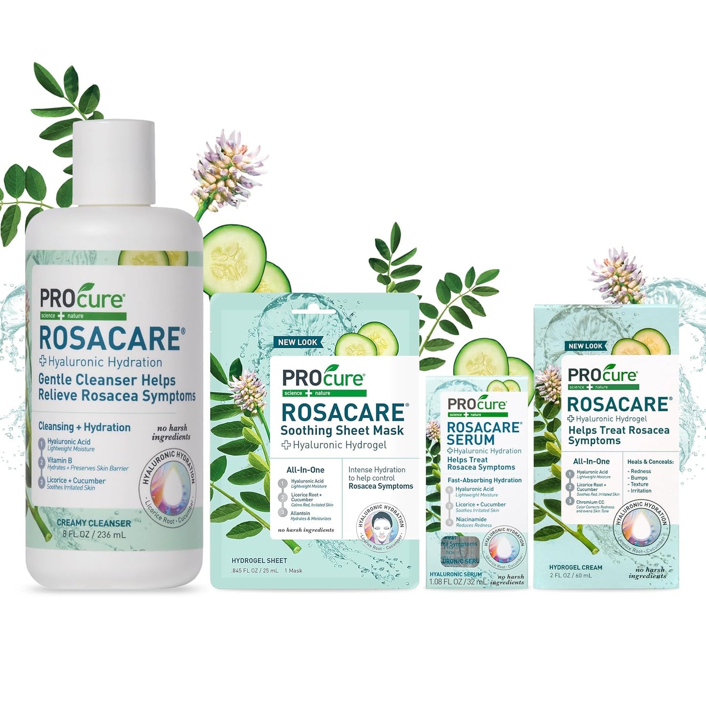 Procure Rosacare Sheet Face Mask - 5 Pack