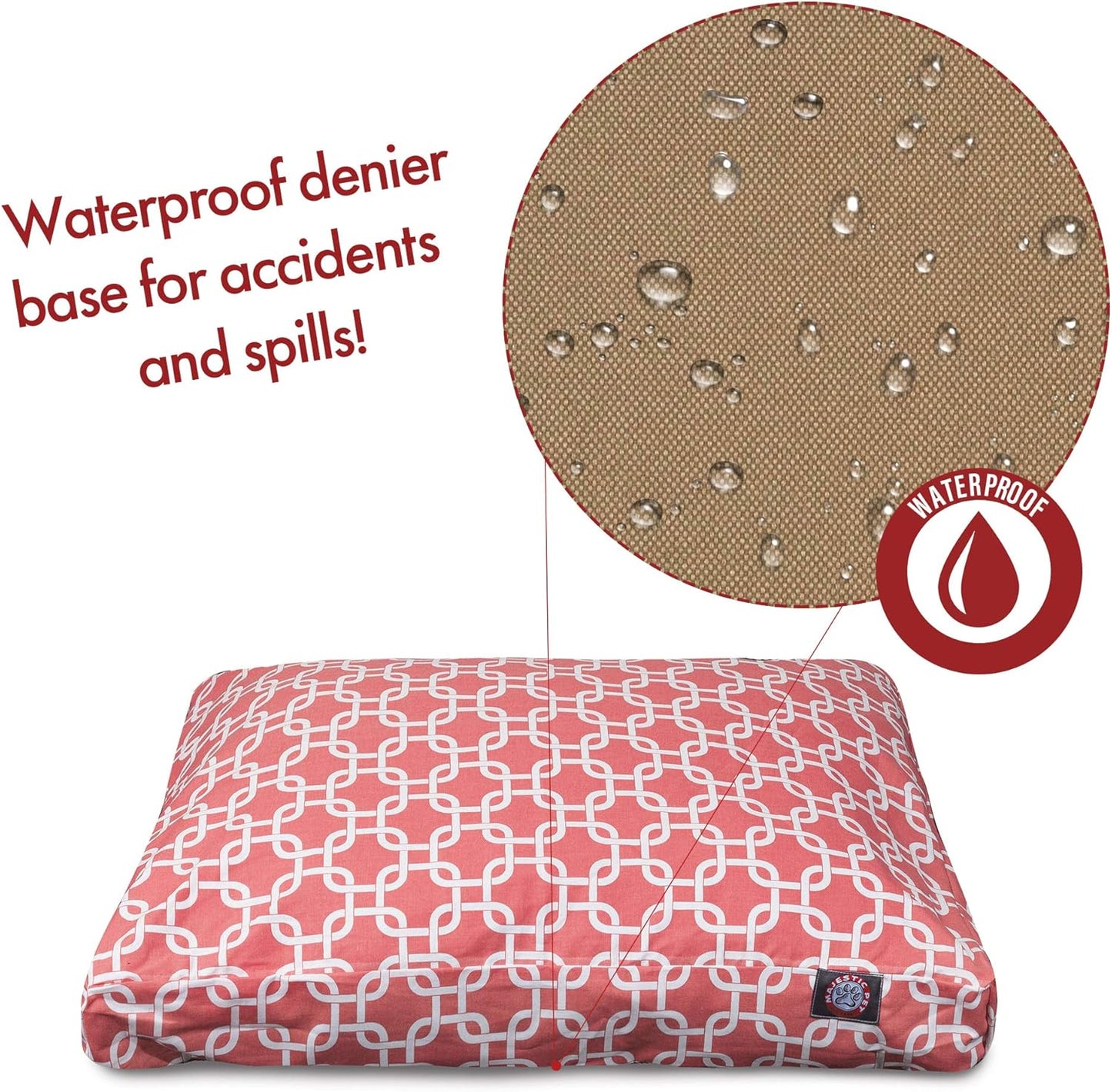 Majestic Pet Coral Links Medium Rectangle Pet Bed