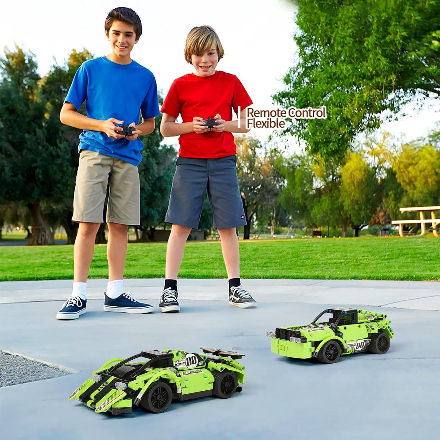STEM Building Toys for Kids with 2-in-1 Remote Control Racer Snap Together Engineering Kits Early Learning Racecar Building Blocks - Best Gift for 6 7 8 9＋Year Old Boys and Girls