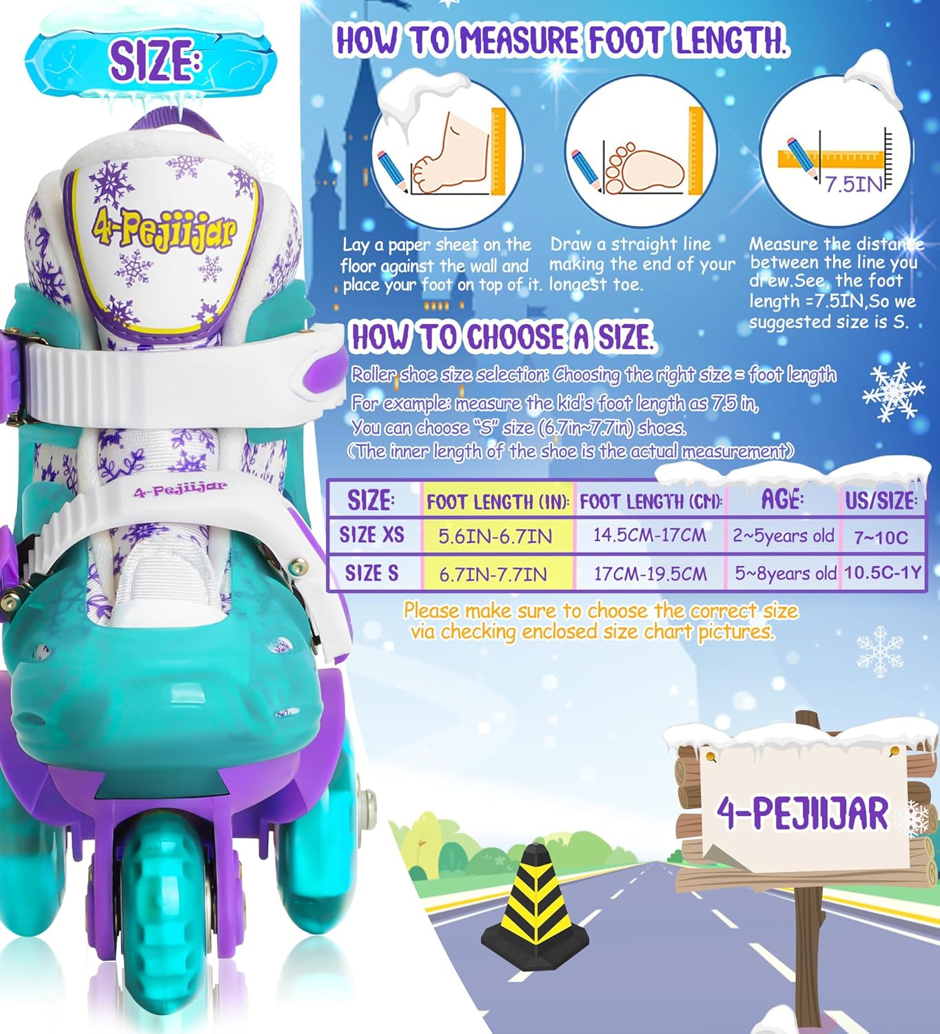 Adjustable Roller Skates for Kids Girls Ladies with Light Up Flash Wheels(Age 3-9),Three-Point Type Balance,Gift Box Packing for Toddlers,Children