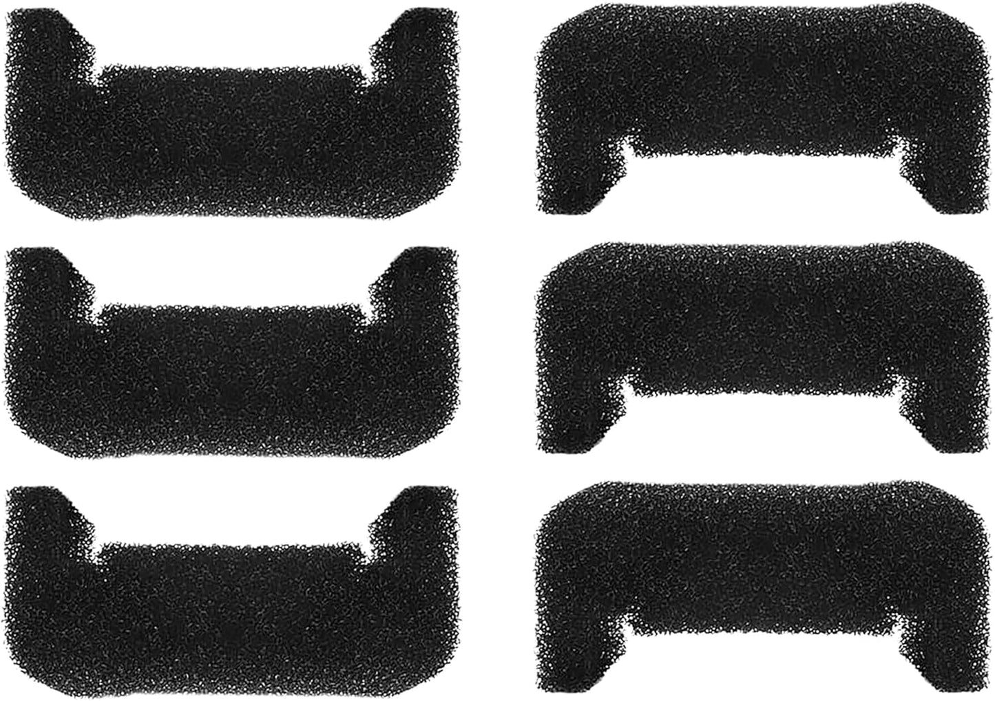 6 Pack Replacement of Cat Fountain Pump Sponge Filters, Compatible with DC-DR-160 Cat Fountain Pump, Fits 67oz/2L & 81oz/2.4L Stainless Steel Pet Fountain (Pump Not Included)