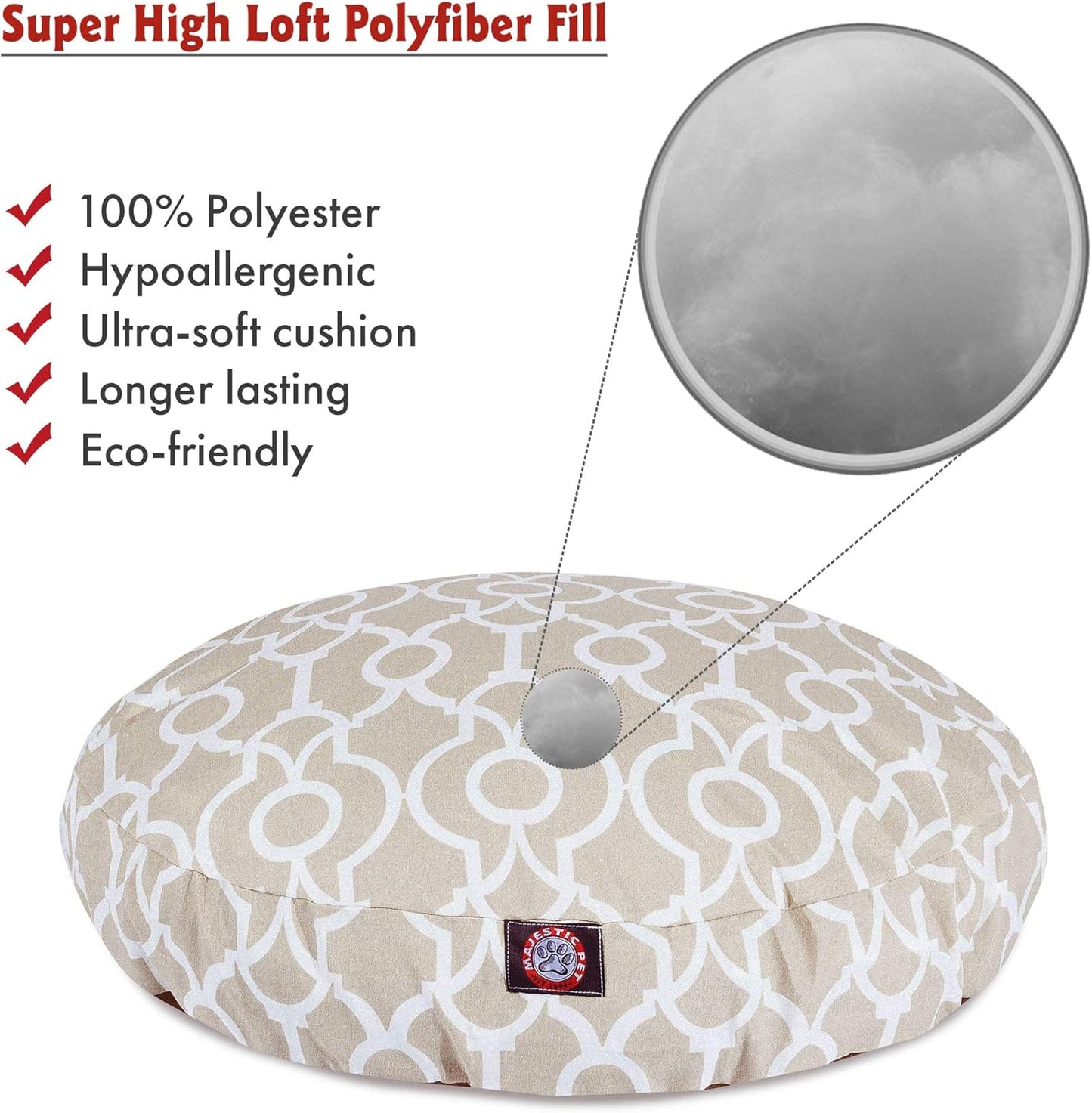 Majestic Pet Athens Sand Medium Round Pet Bed