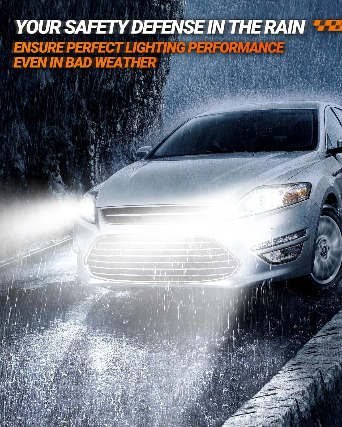 SEALIGHT H11/H8/H9 Fog Bulb, X4I 70,000LM Super Bright H11 Light Powersport, Cool White with Cooling Fan, Plug and Play, Pack of 2