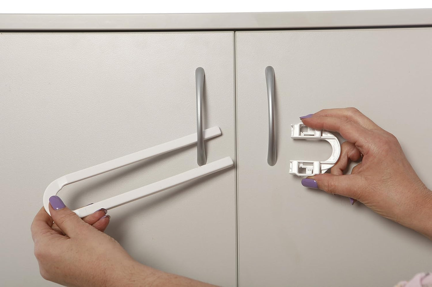 Dreambaby U Shaped Cabinet Locks - Extra Long Child Lock for Cabinets - Gliding Baby Safety Locks (6 Pack)
